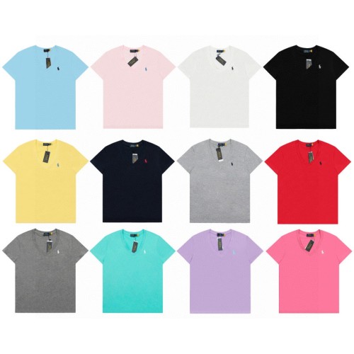Ralph Lauren Classic V-Neck T-Shirt with Pony Embroidery - Soft Cotton 1 Ralph Lauren Classic V-Neck T-Shirt with Pony Embroidery - Soft Cotton