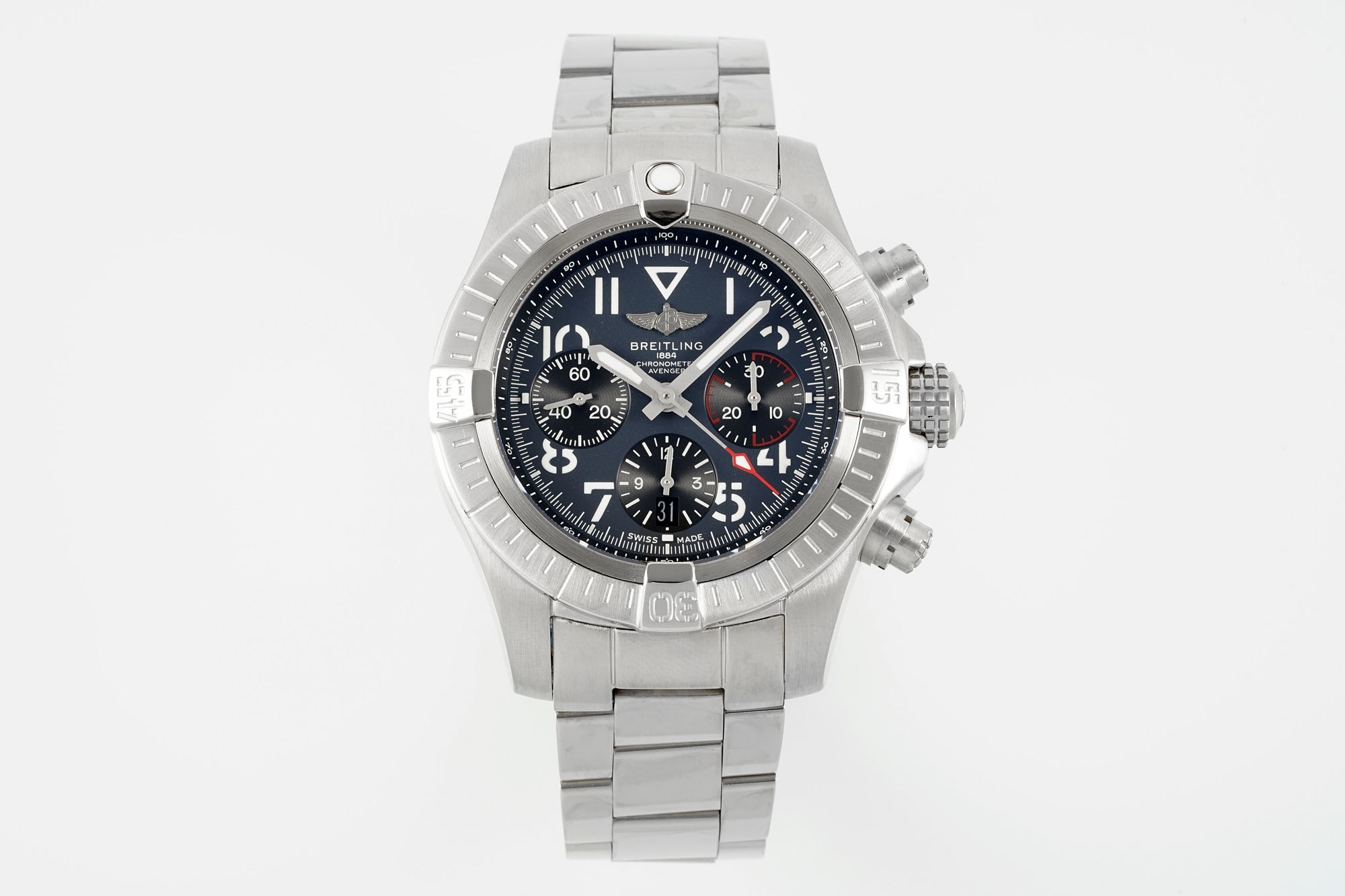 We Curate The Best
 Breitling Avenger Watch Black Blue Gold Rose Milgauss