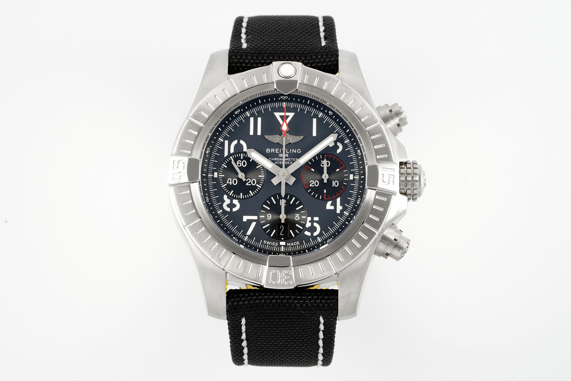 Breitling Avenger Watch Black Blue Gold Rose Milgauss