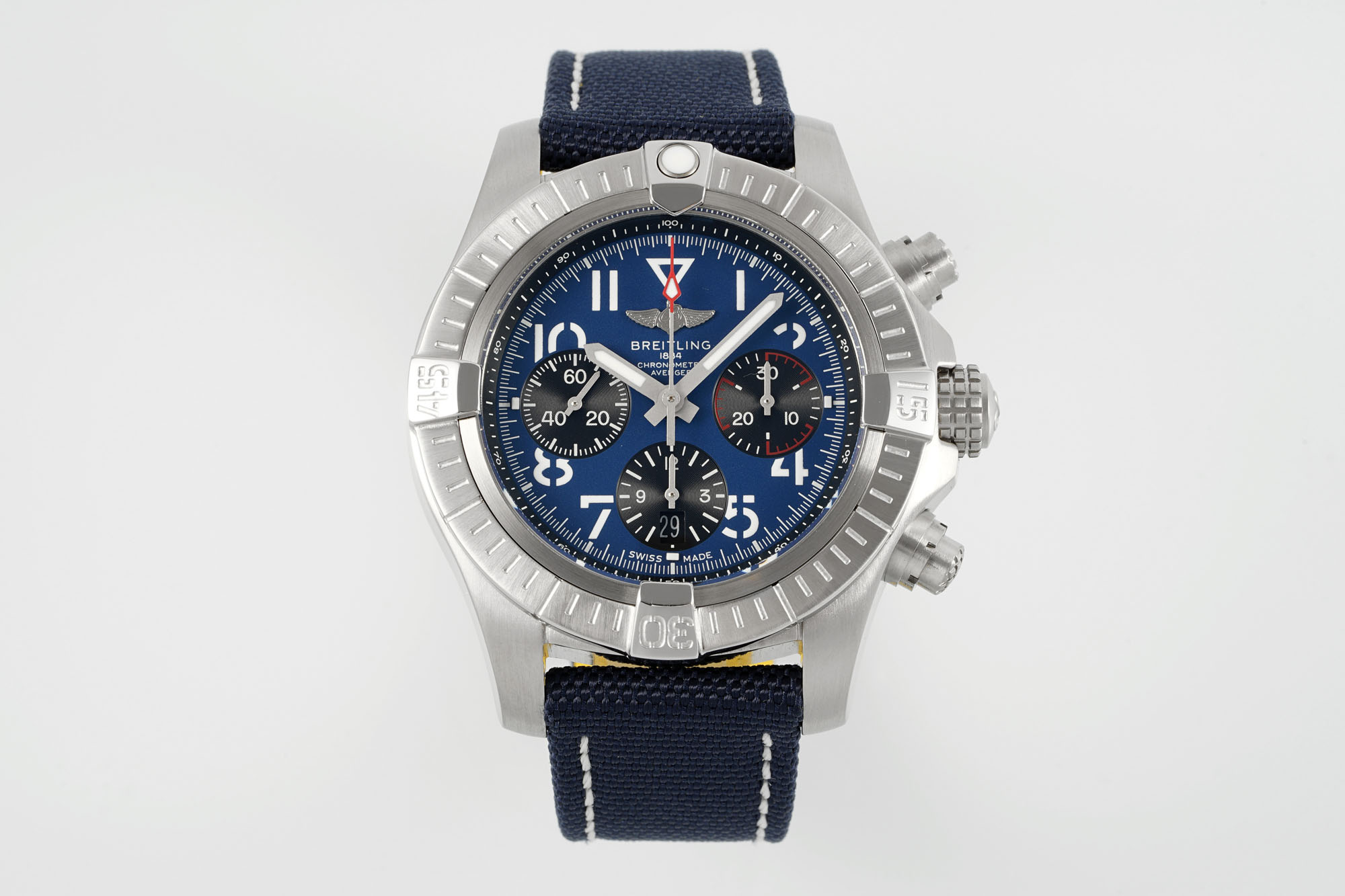 Breitling Avenger Watch Black Blue Gold Rose Milgauss