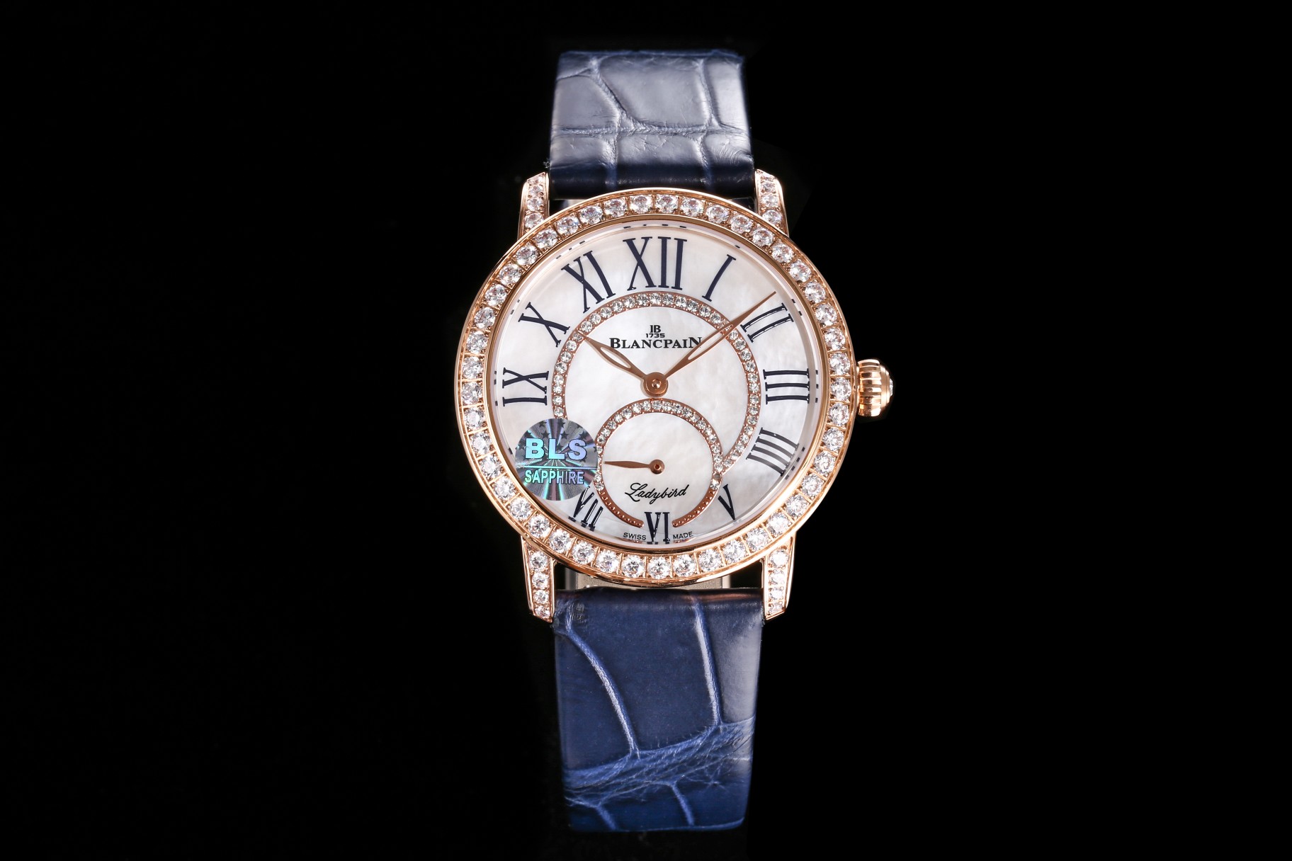 Luxurious Ladybird Colors Phases de Lune Diamond Watch with 70 Drills