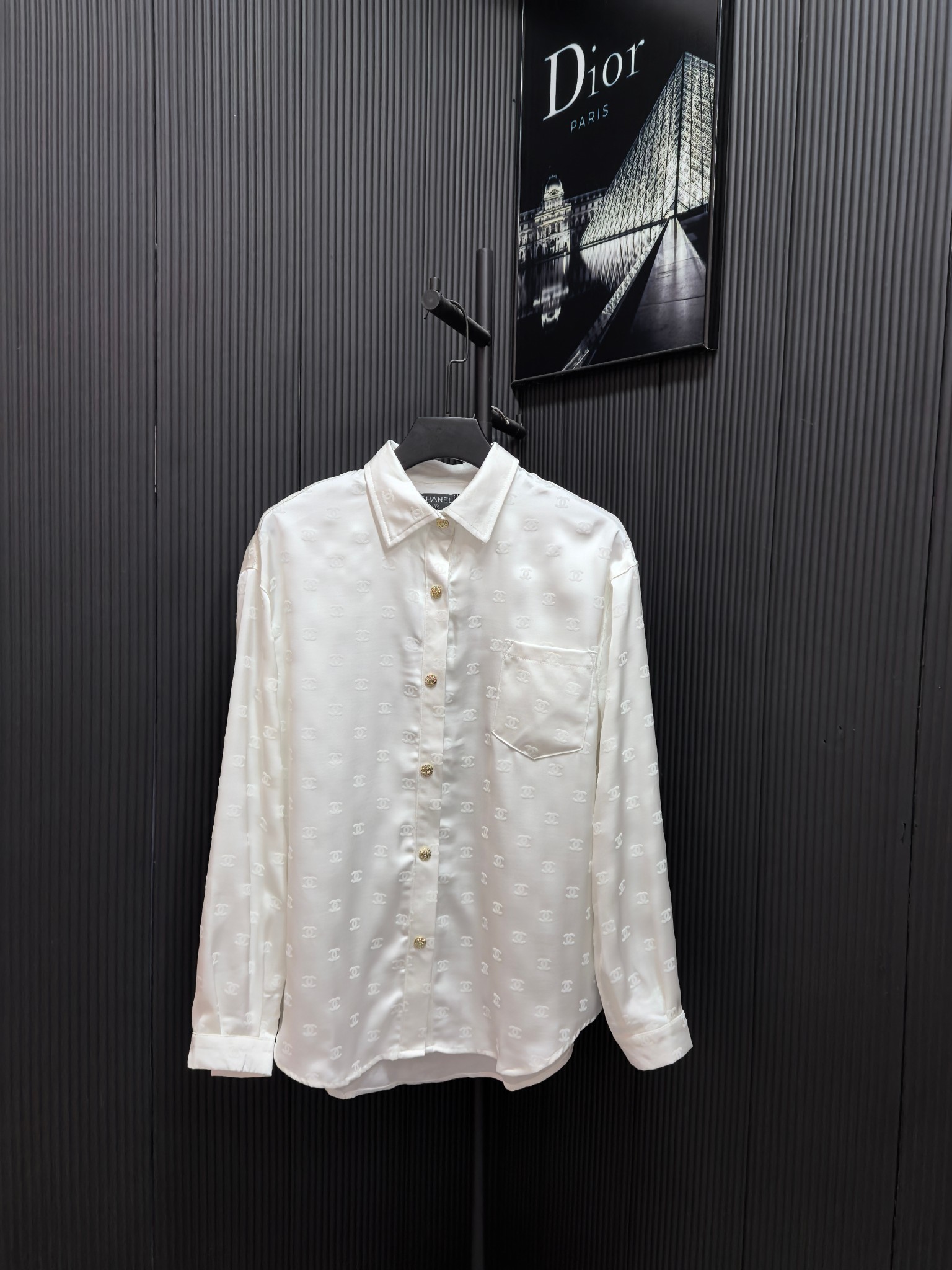 Chanel Embroidery Shirt in UPF115+ Silk Fabric for Hot Summer Street Style