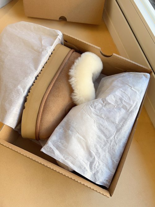 UGG Women's Tazzette Chestnut Suede Platform Slip-On Loafer - Size 35-40