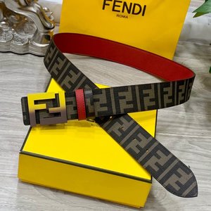Fendi Belts Black Red Yellow Fashion