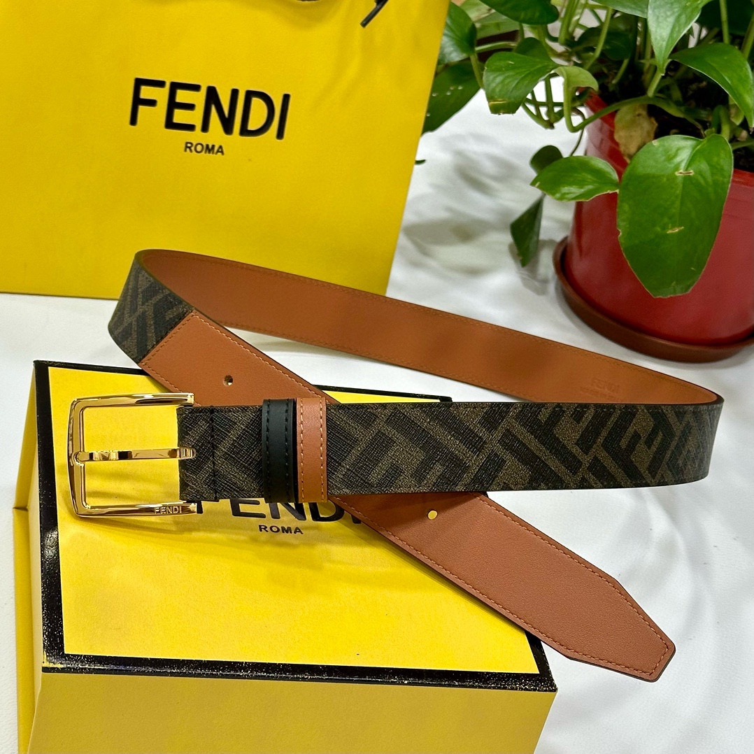Fendi Belts Buy Best High-Quality
 Brown Yellow Fashion