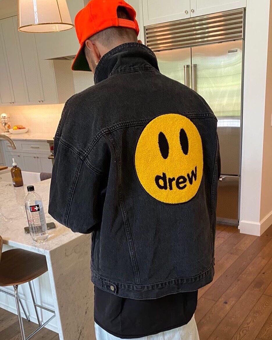 Drew House Denim Jacket with Smiley Face, Justin Bieber Inspired Design. 2 i1732293672 1742 4