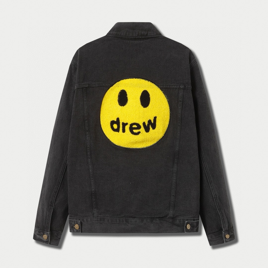 Drew House Denim Jacket with Smiley Face, Justin Bieber Inspired Design. 10 i1732293672 2484 5