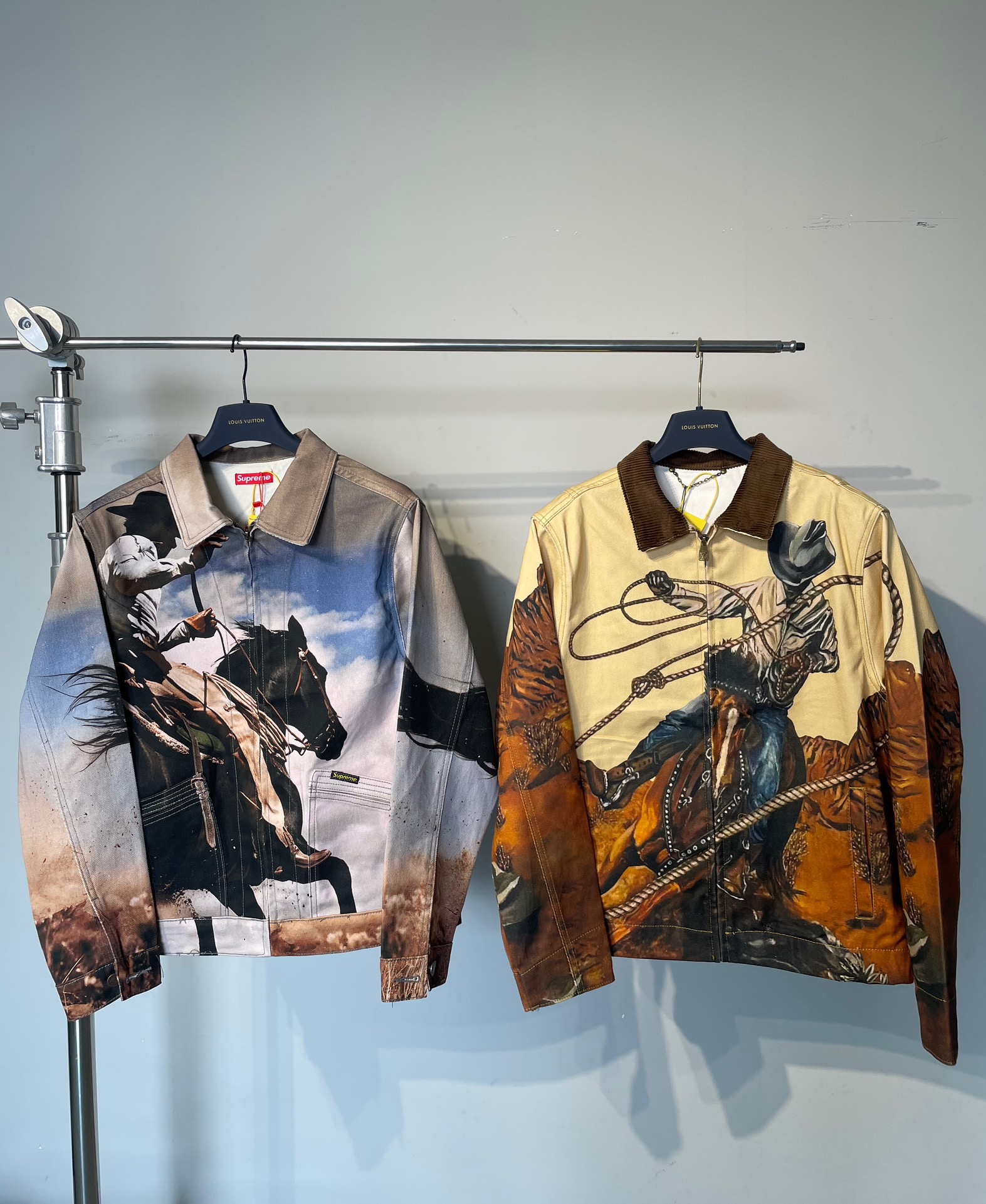 Supreme Cowboy Denim Work Jacket, Classic Western Style, Digital Print 5 i1733284556 9957 0