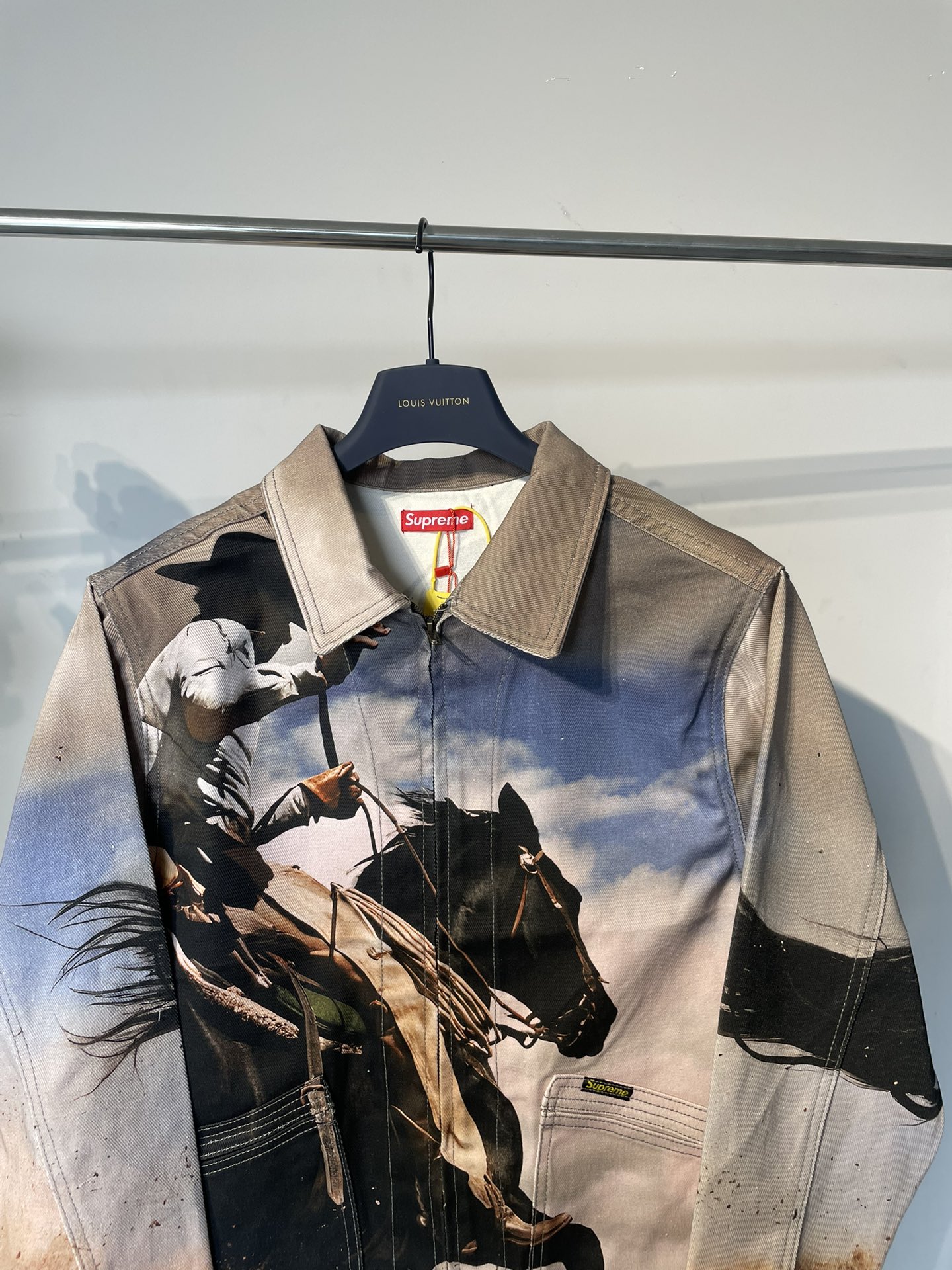 Supreme Cowboy Denim Work Jacket, Classic Western Style, Digital Print 9 i1733284586 1054 1