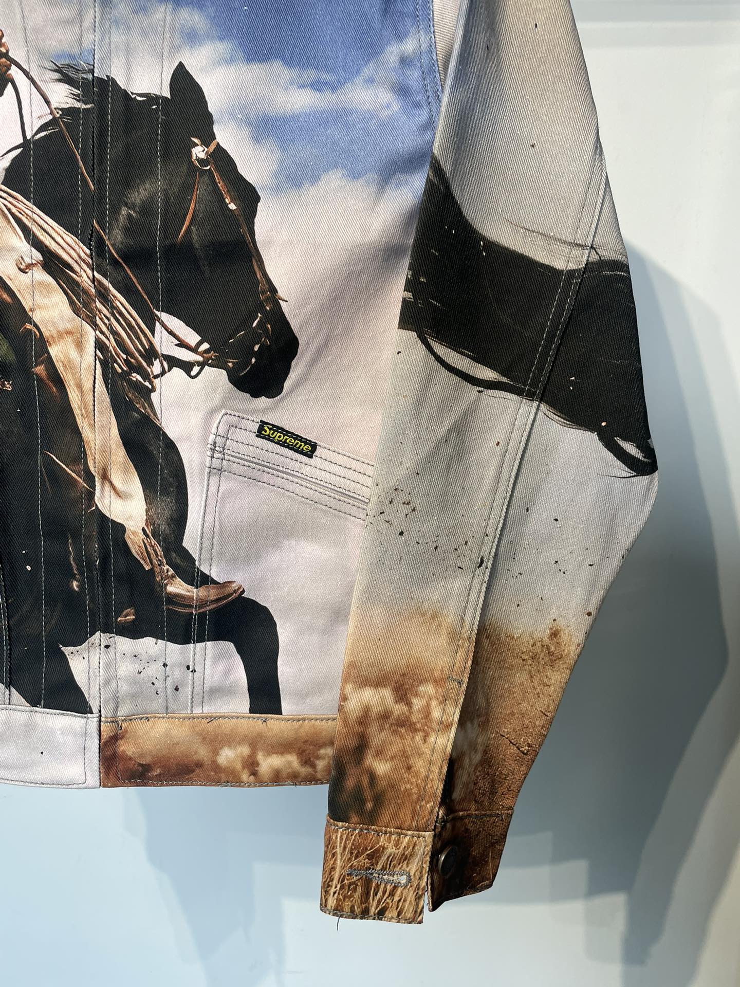 Supreme Cowboy Denim Work Jacket, Classic Western Style, Digital Print 10 i1733284586 8797 5