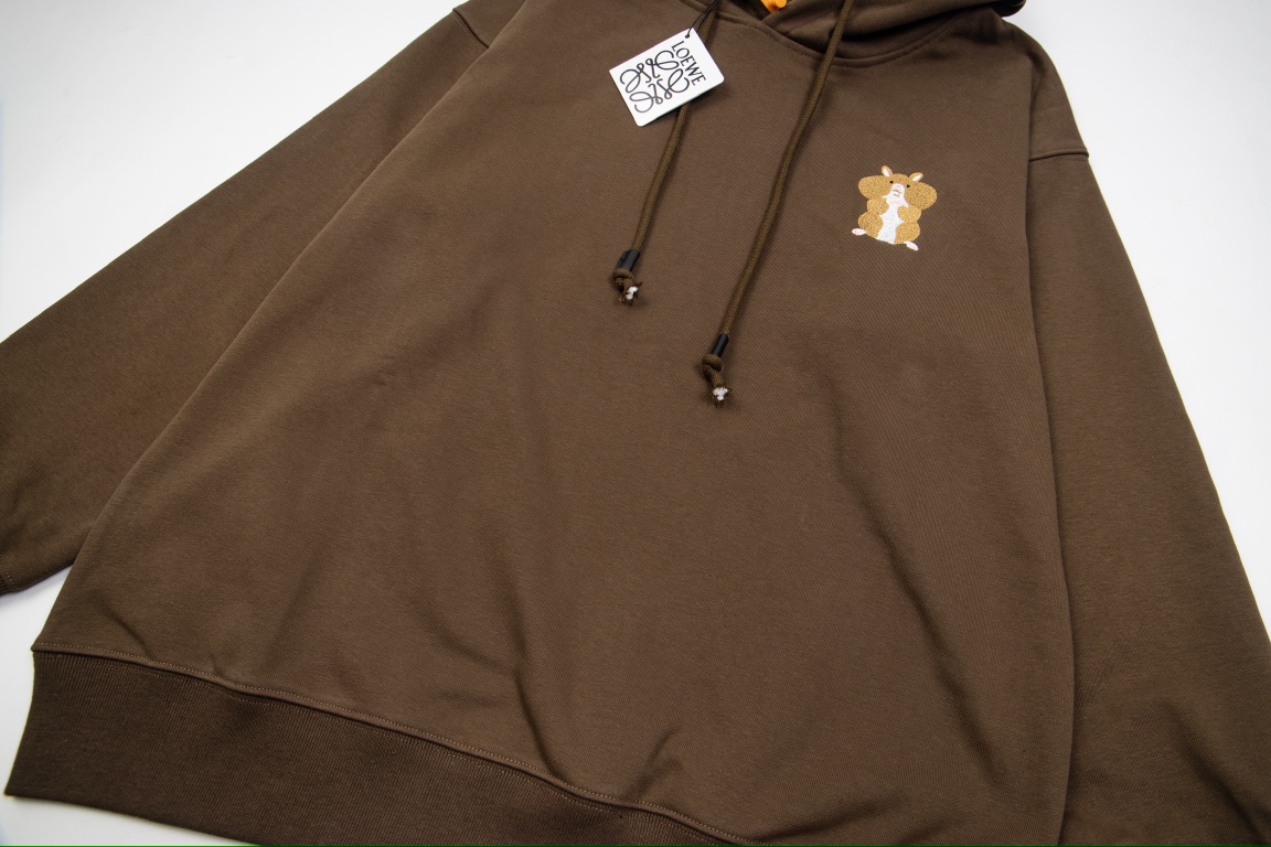 Luxury Handbag Embroidered Hoodie in Premium Cotton Fabric – Loywe*suna (DB) - 图片 5