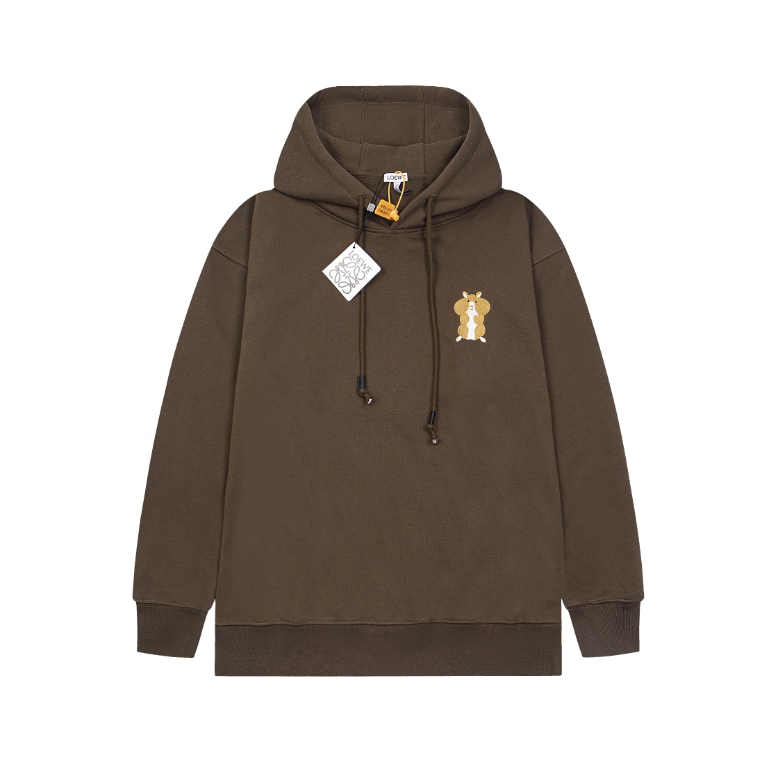 Luxury Handbag Embroidered Hoodie in Premium Cotton Fabric – Loywe*suna (DB) - 图片 2
