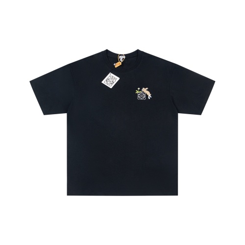 Loewe Camiseta de Algodón con Bordado de Conejo para Mujer 1 Loewe Camiseta de Algodón con Bordado de Conejo para Mujer