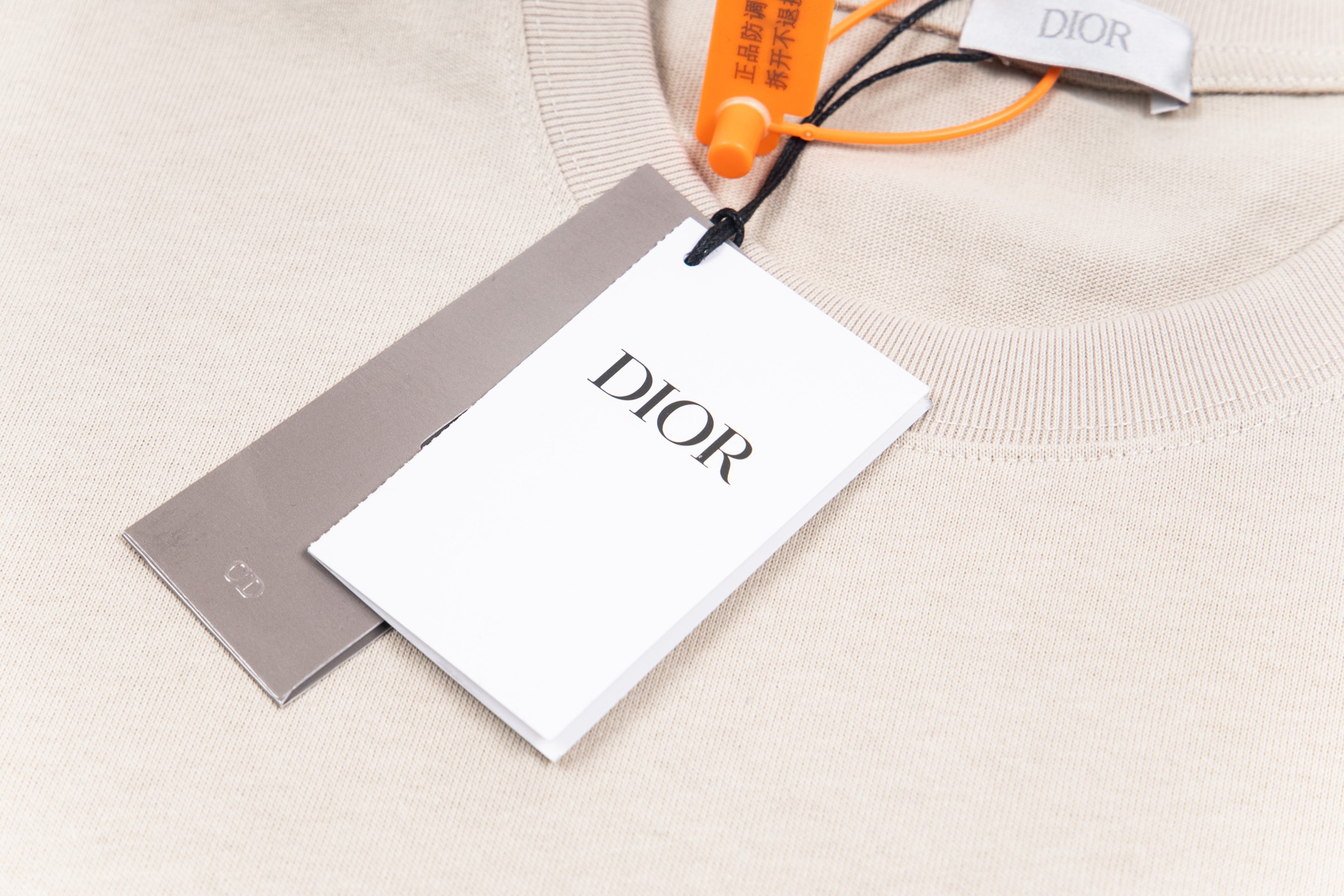 DIOR Logo Embroidered Short Sleeve T-Shirt, 100% Cotton, Various Sizes 6 i1738744396188 8093 0 4