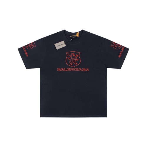 Balenciaga Heren T-shirt met Gewassen Print - Premium Katoen, Comfortabele Pasvorm 1 Balenciaga Heren T-shirt met Gewassen Print - Premium Katoen, Comfortabele Pasvorm