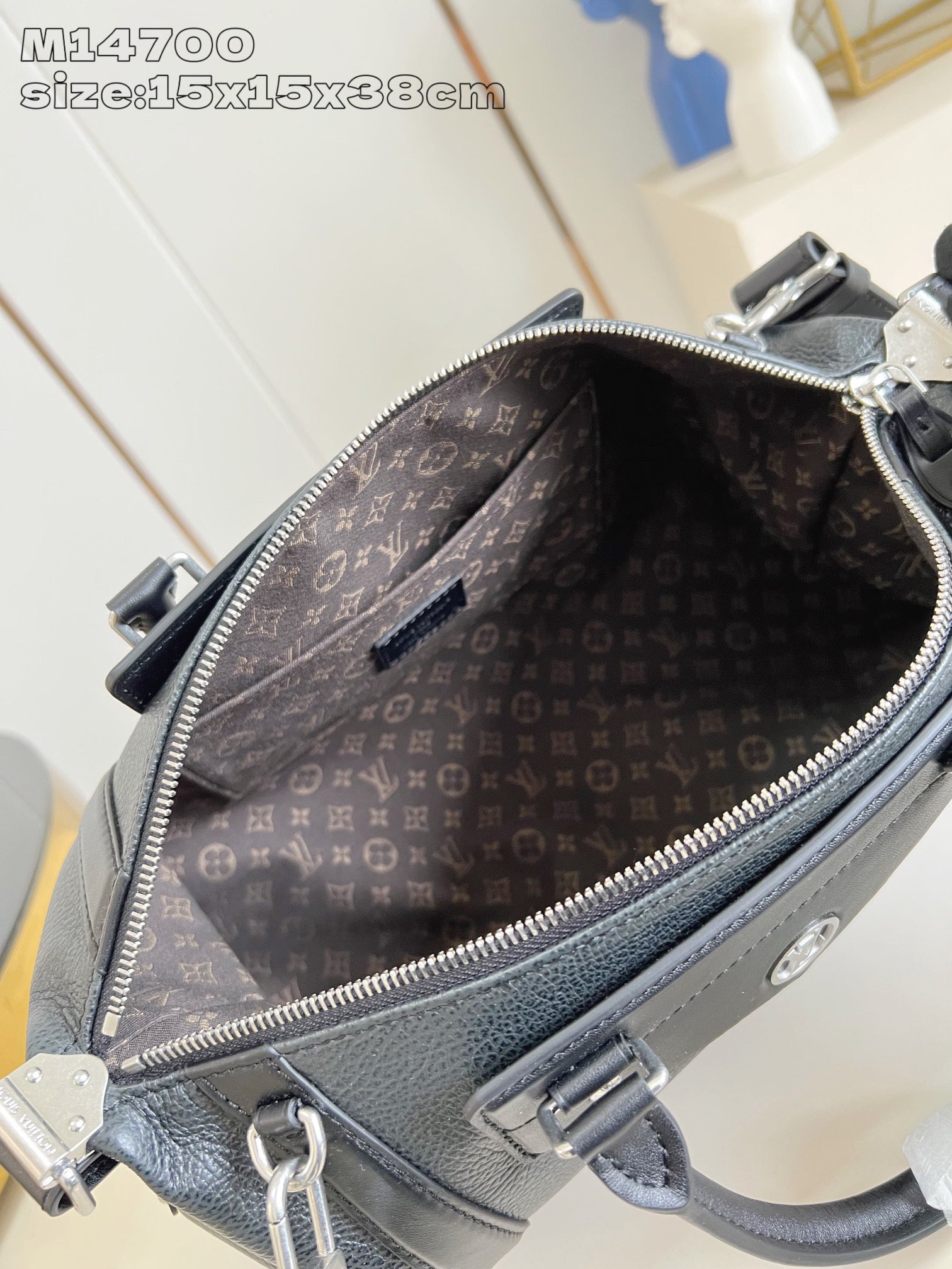Louis Vuitton Biker Medium Bag, Black Leather, Shoulder & Crossbody Carry 8 i1744041153 4942 1