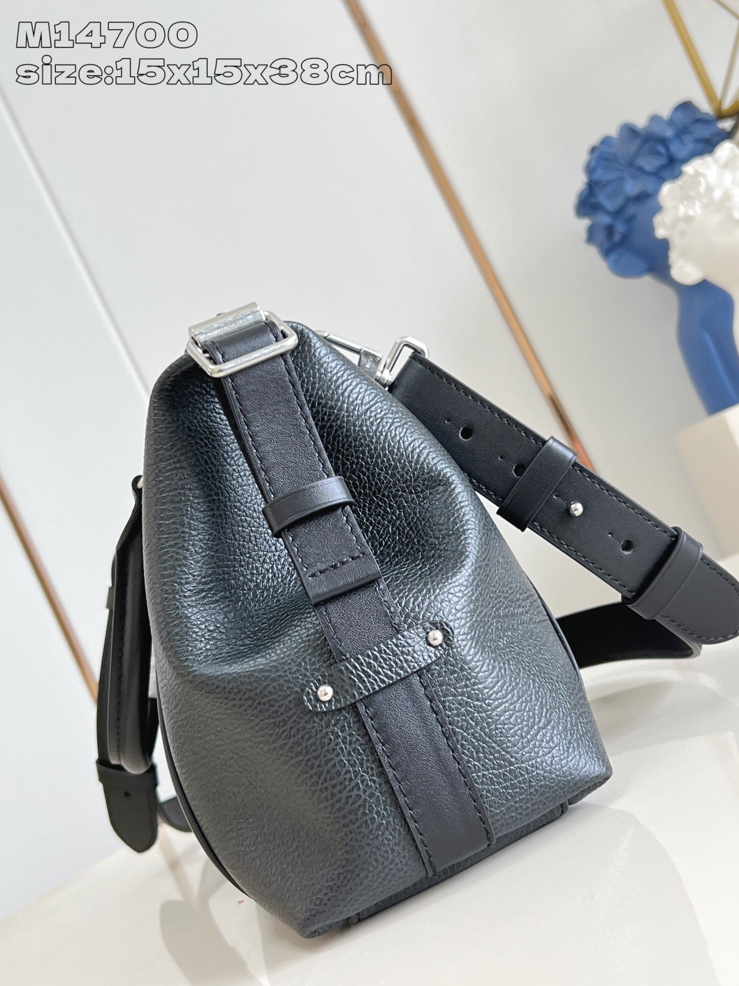 Louis Vuitton Biker Medium Bag, Black Leather, Shoulder & Crossbody Carry 3 i1744041153 8953 3