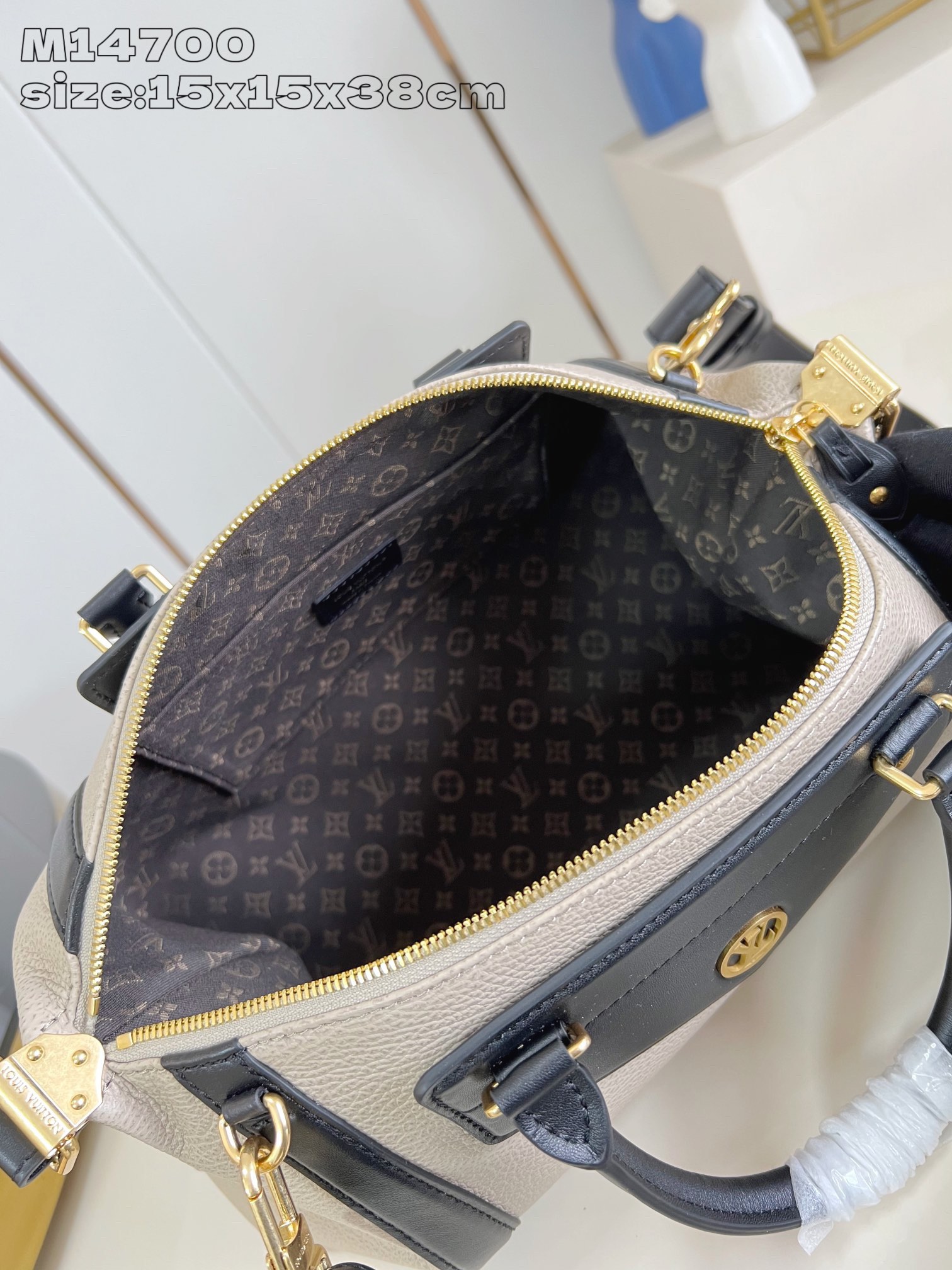 Louis Vuitton Biker Medium Bag in Grey-Brown Leather with Black Trimmings 8 i1744041201 8947 4
