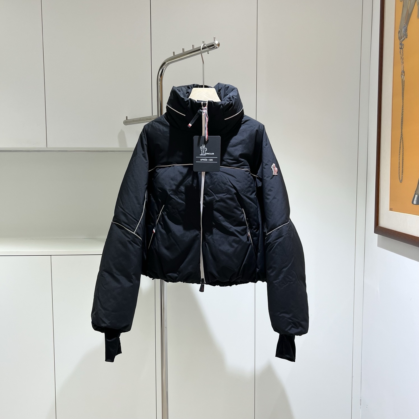 Black High Collar Puffer Jacket