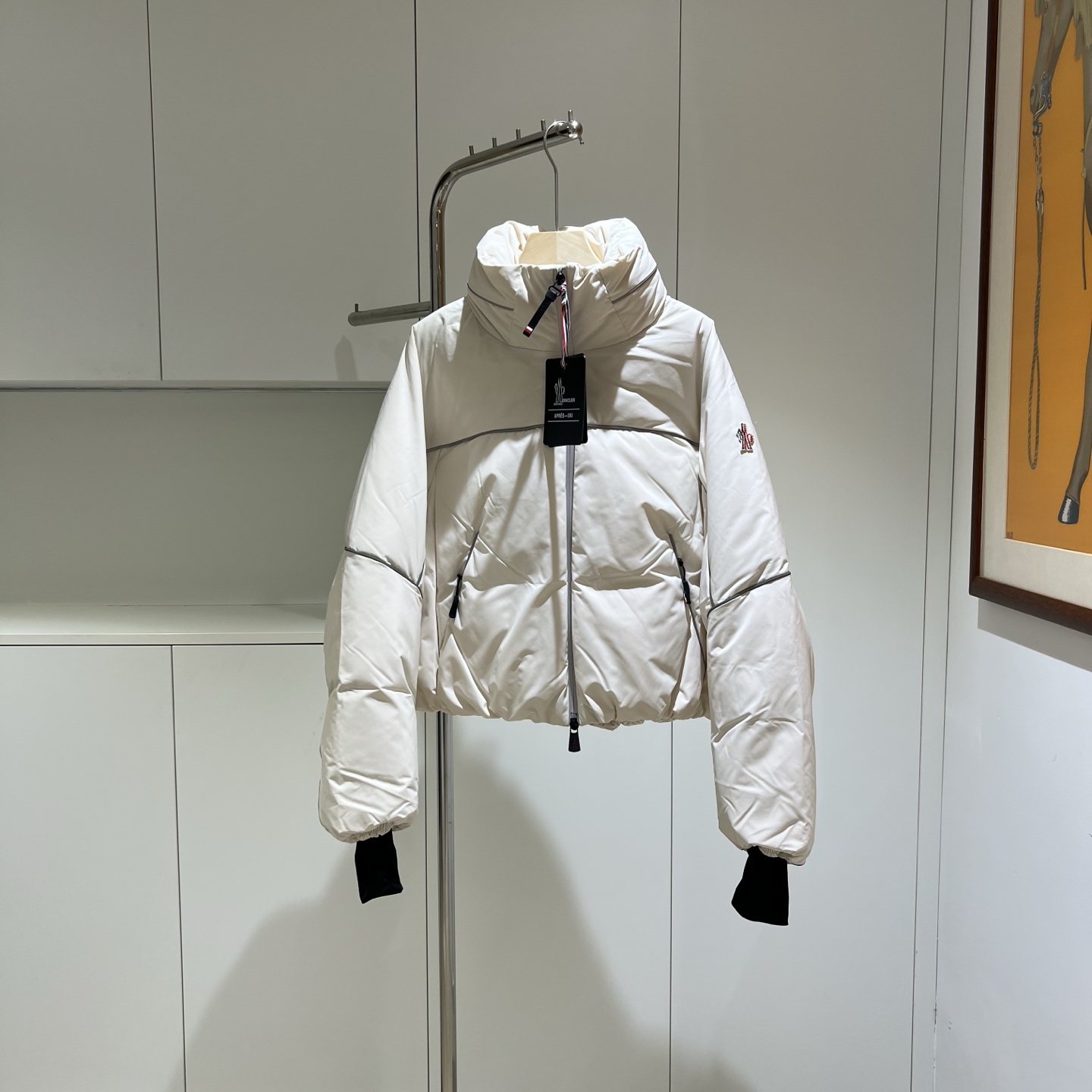White High Collar Puffer Jacket