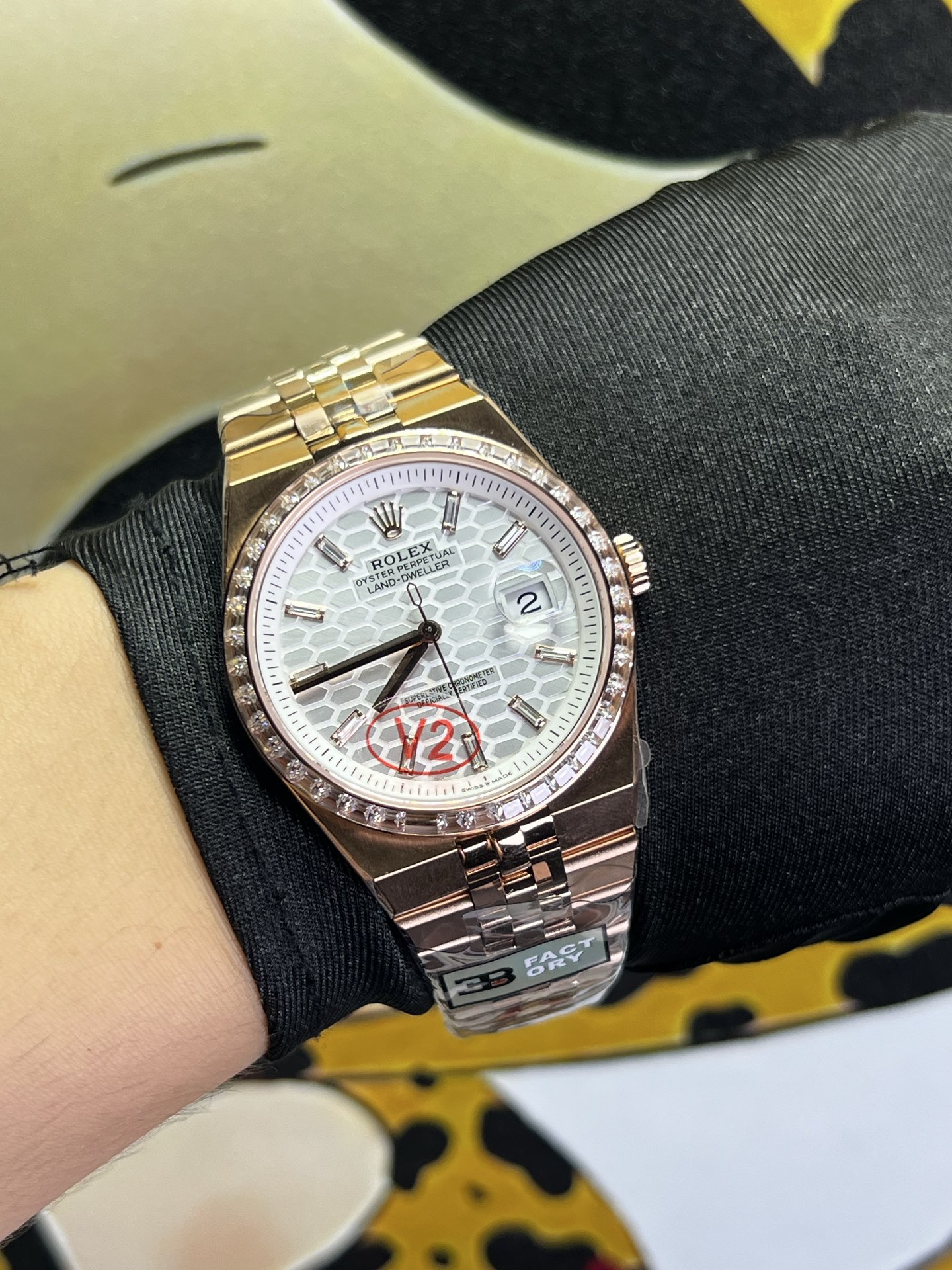 NO:945481,Factory B v2 counterweight version land type rose gold T diamond,19860909B厂 v2配重版本 陆使型 玫瑰金T钻,,Watch