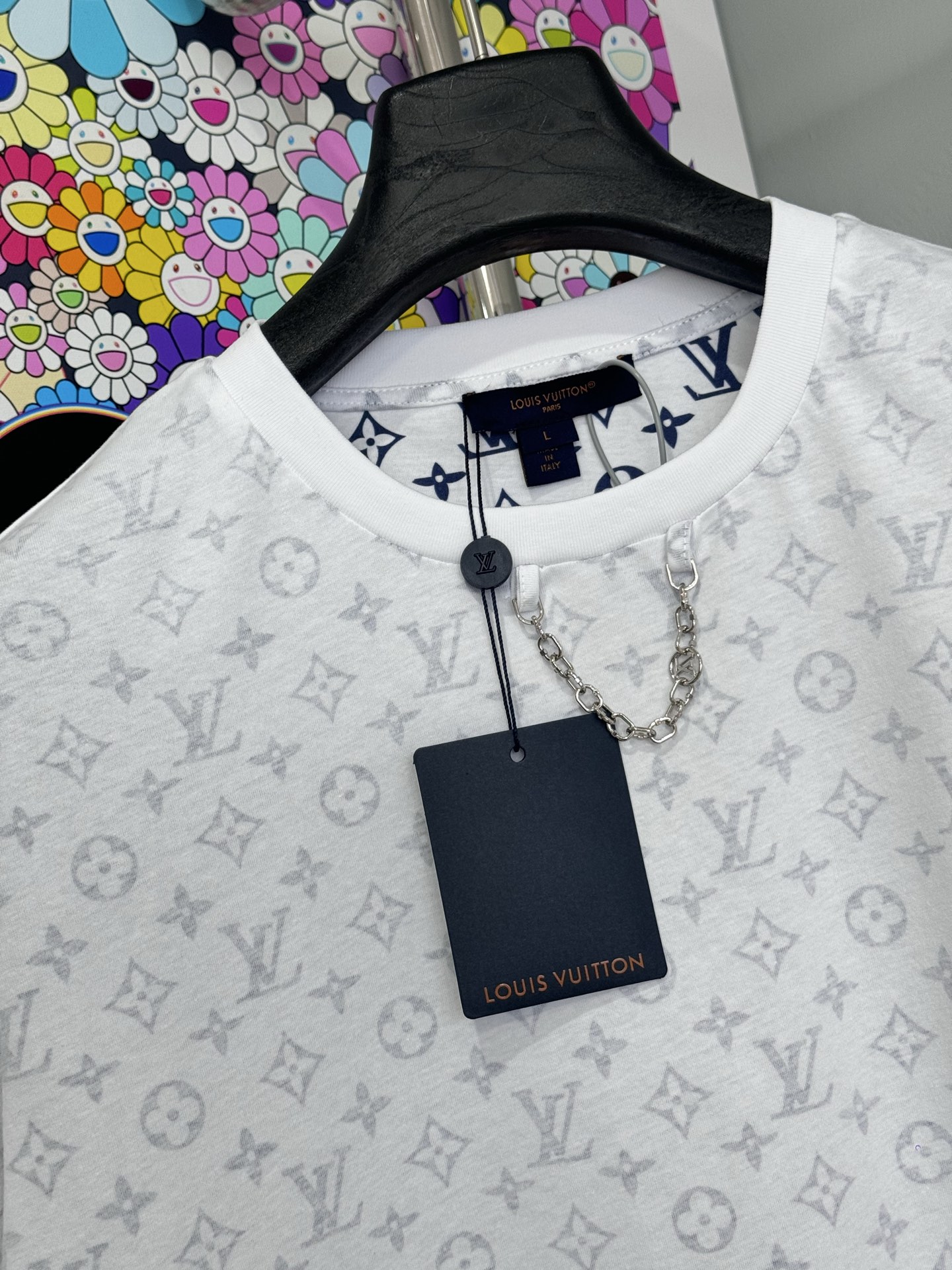 Louis Vuitton LV 领口链条满印短袖｜ 开版｜数码直喷
