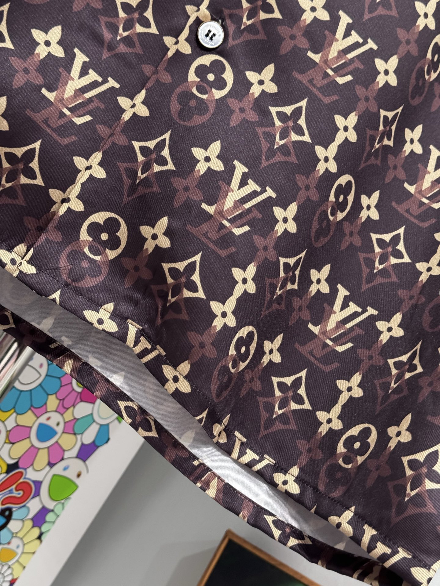 Louis Vuitton LV 26SS桑蚕丝老花短袖衬衫