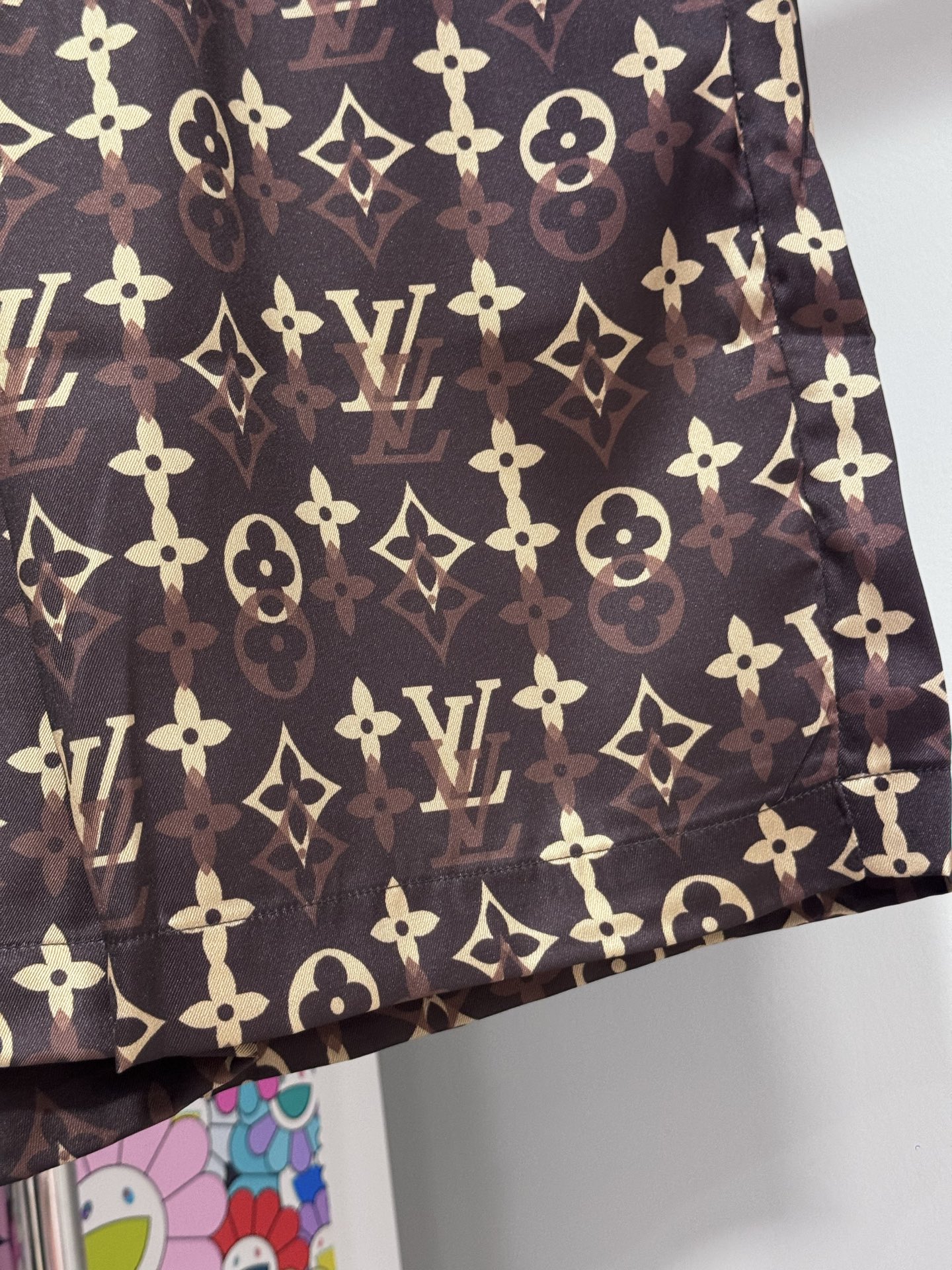 Louis Vuitton LV 26SS桑蚕丝老花短裤