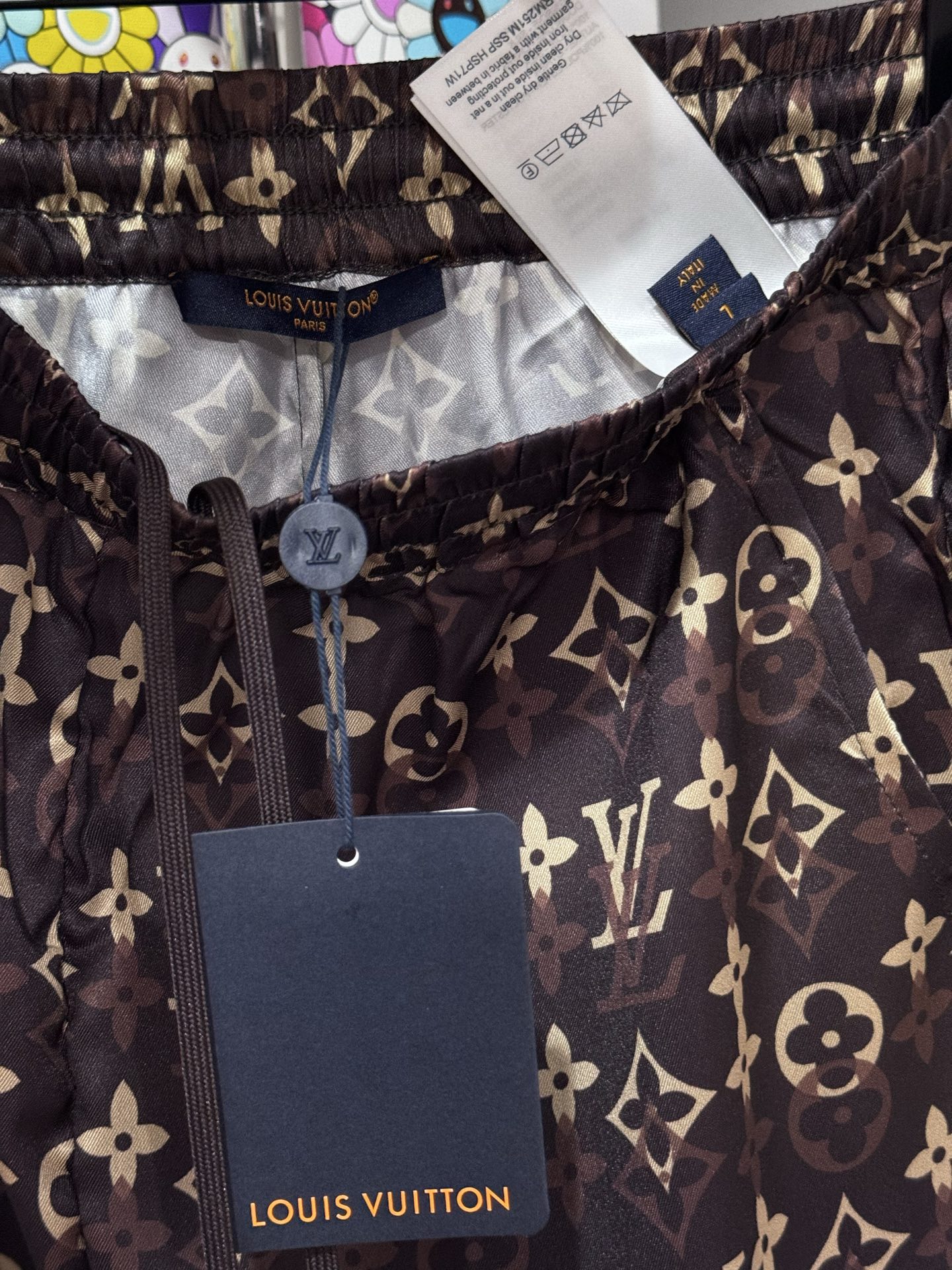 Louis Vuitton LV 26SS桑蚕丝老花短裤