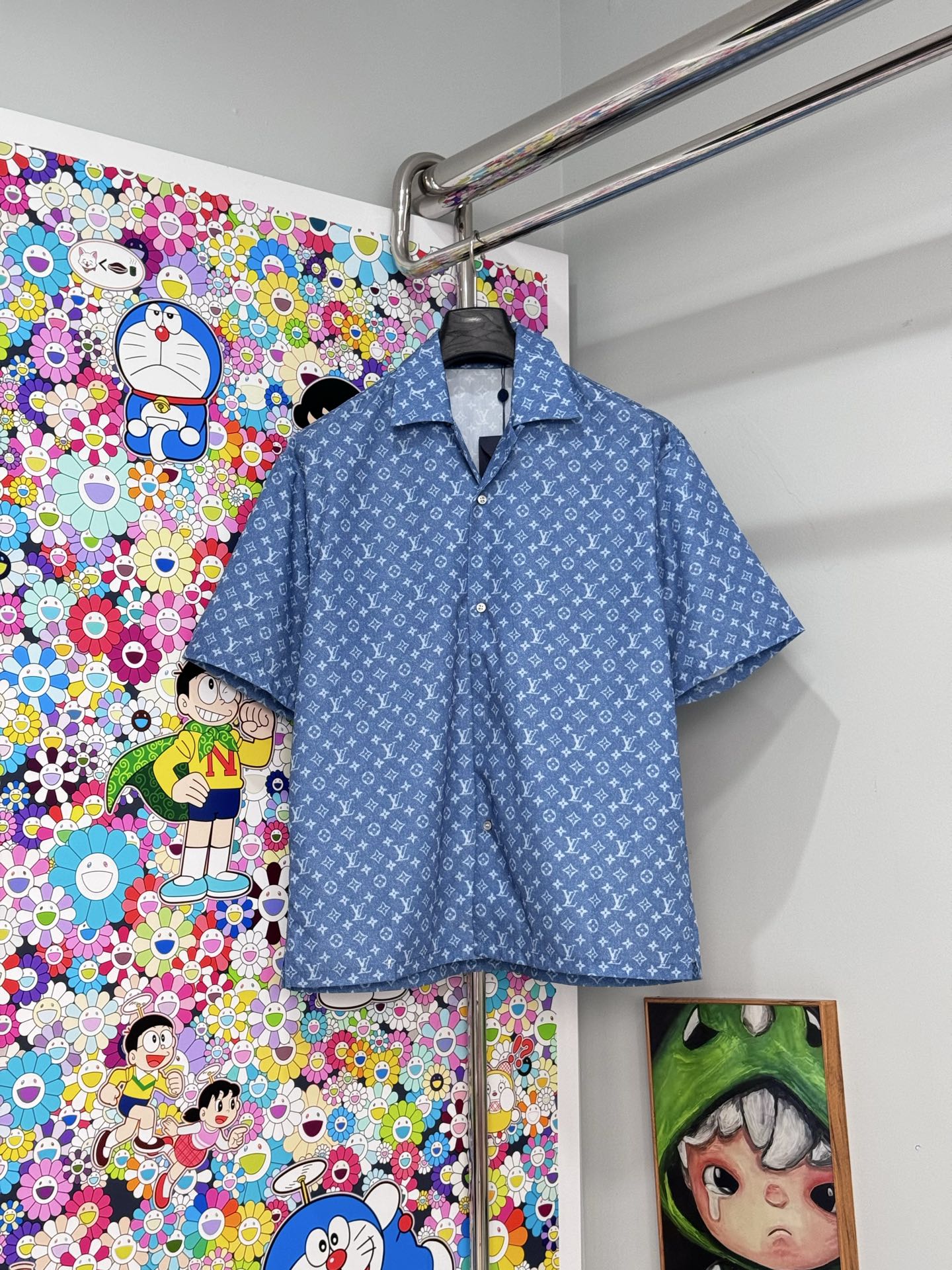 Louis Vuitton LV 26SS春夏新款｜丹宁风老花短袖衬衫