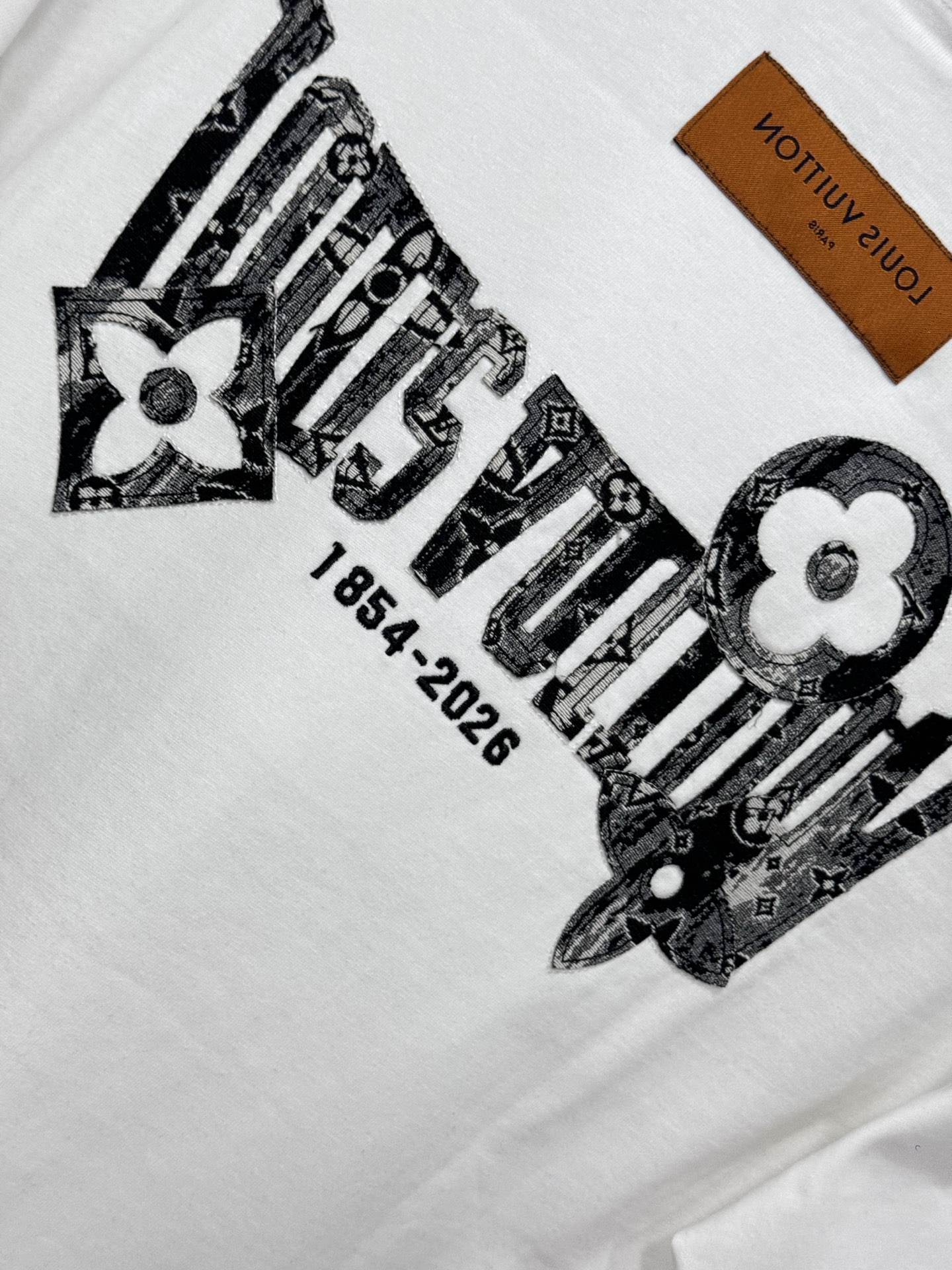Louis Vuitton LV 26SS早春牛仔贴布刺绣短袖