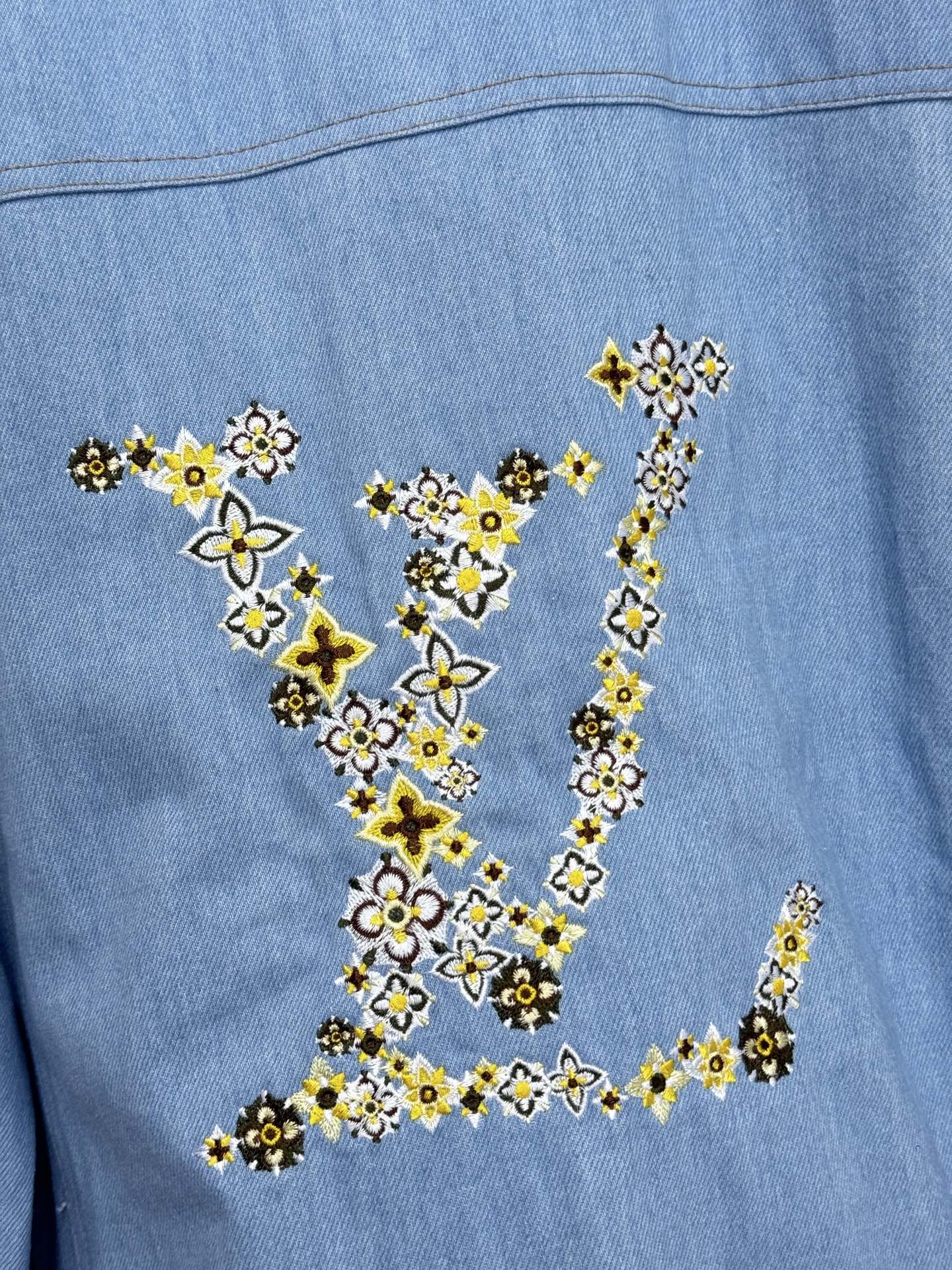 Louis Vuitton LV 春日胶囊花卉刺绣牛仔外套