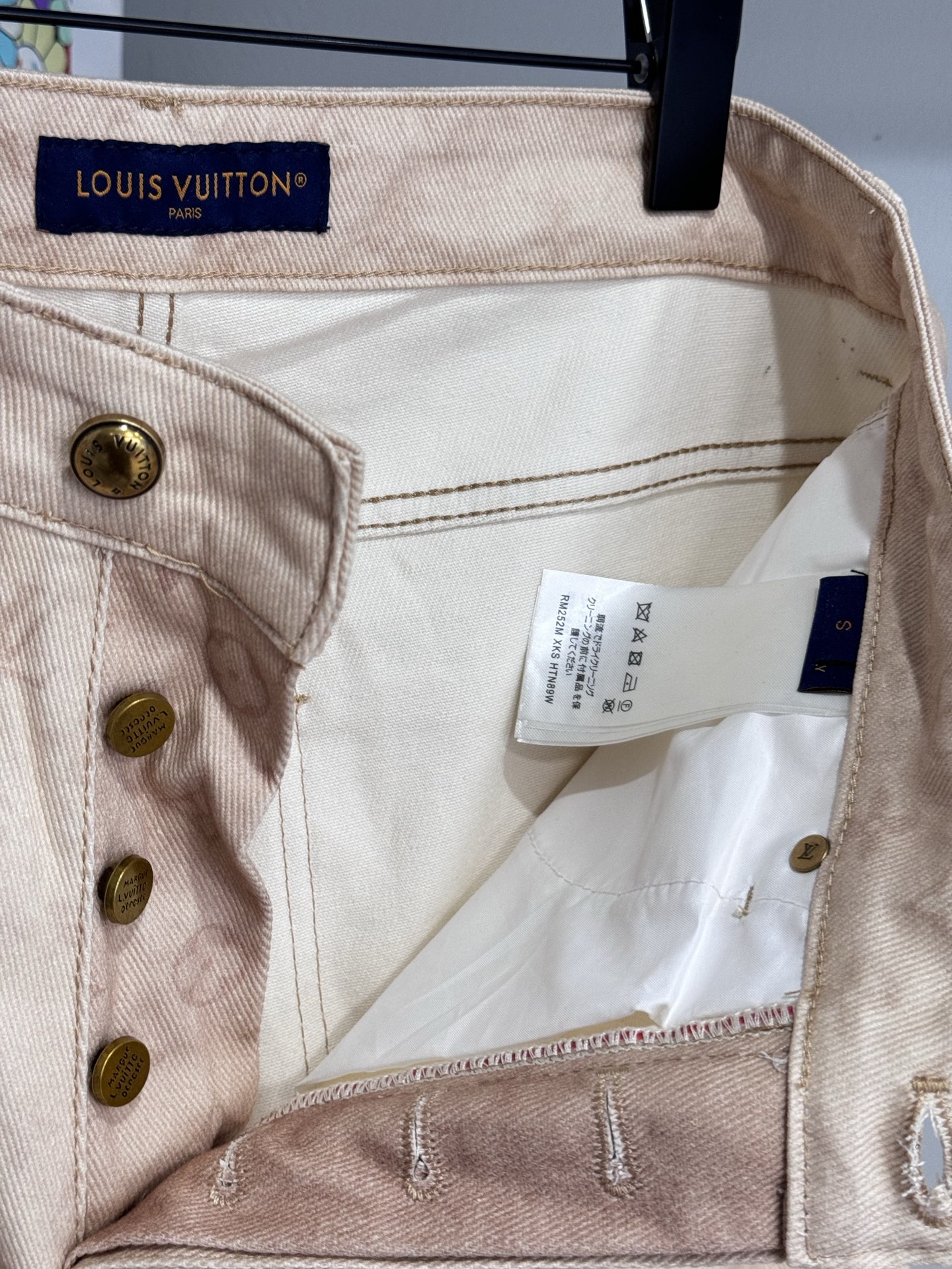 Louis Vuitton LV 26SS 驼色老花牛仔裤