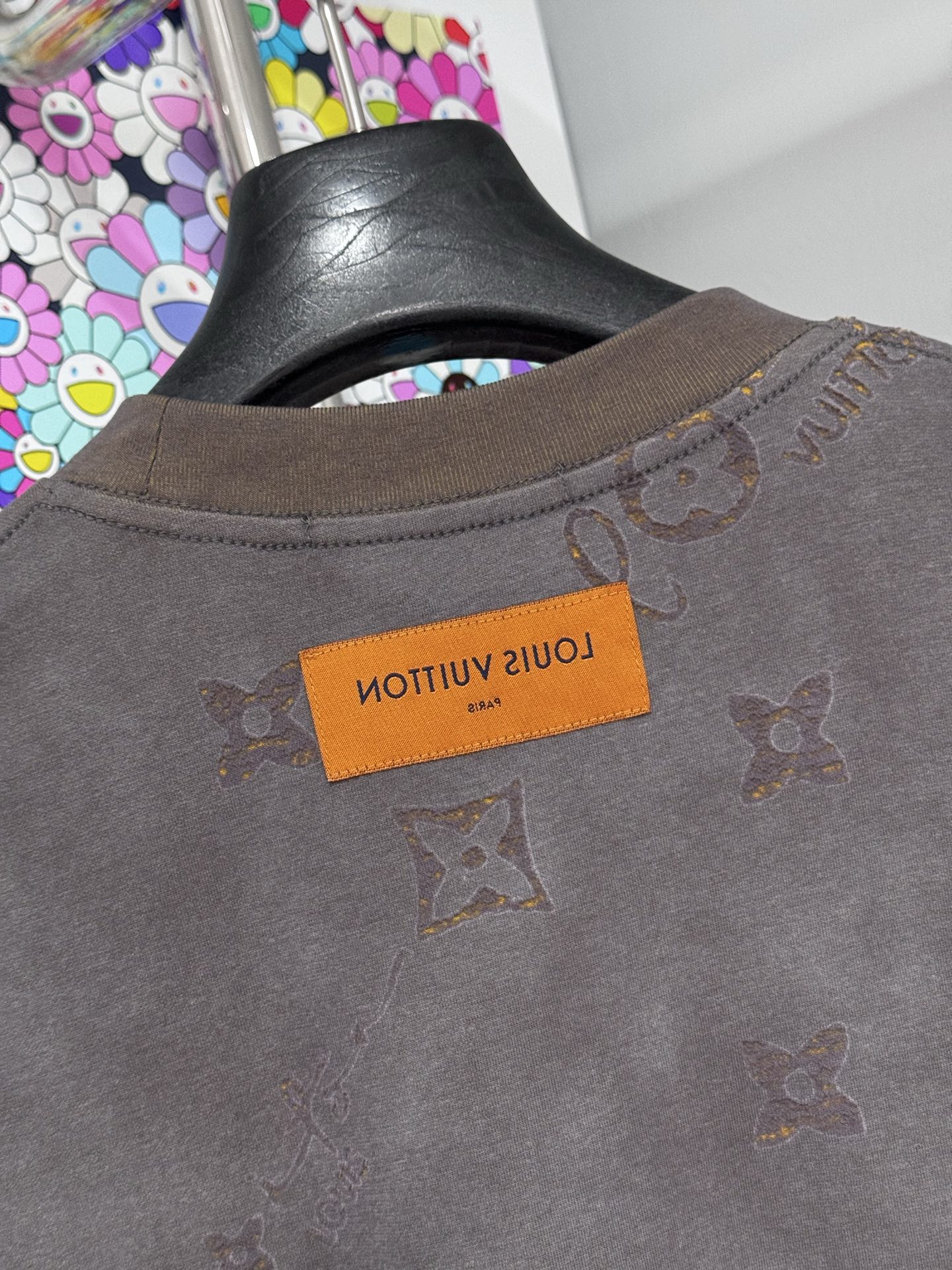 Louis Vuitton LV26SS早春logo烧花提花短袖