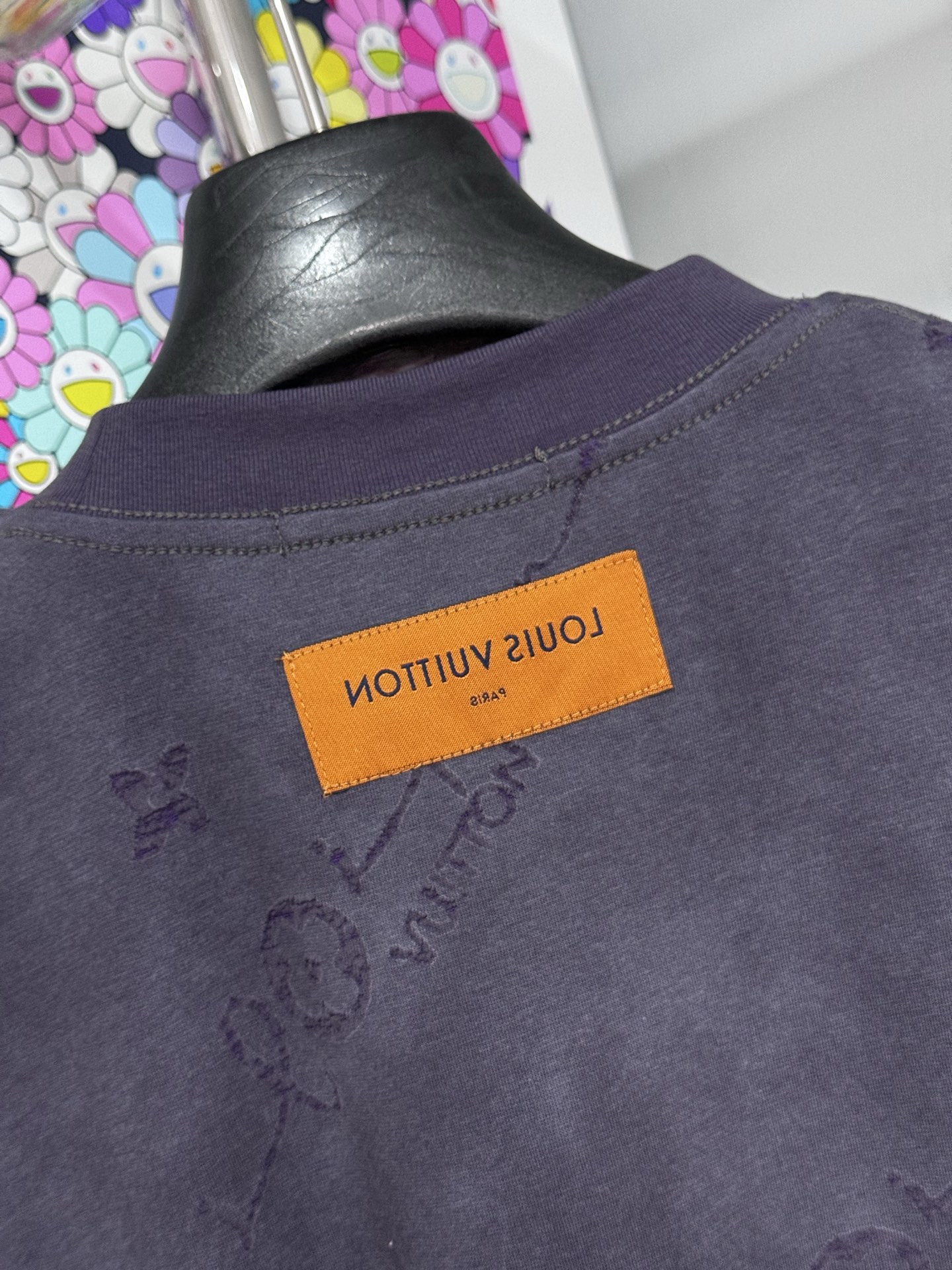 Louis Vuitton LV26SS早春logo烧花提花短袖