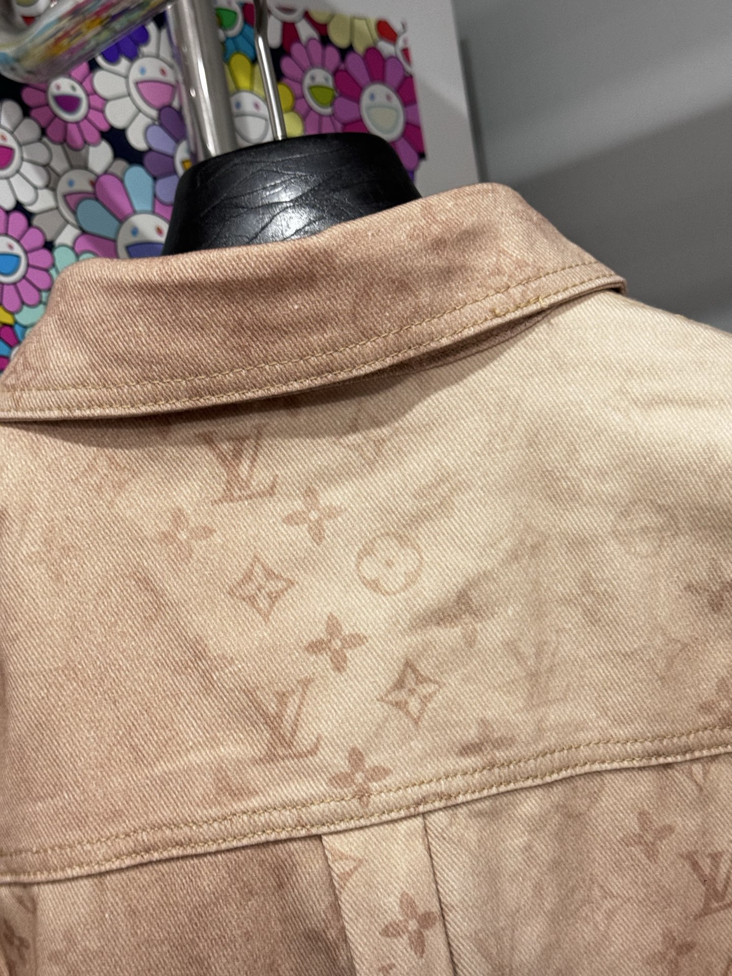 Louis Vuitton LV 26SS新品驼色老花牛仔外套