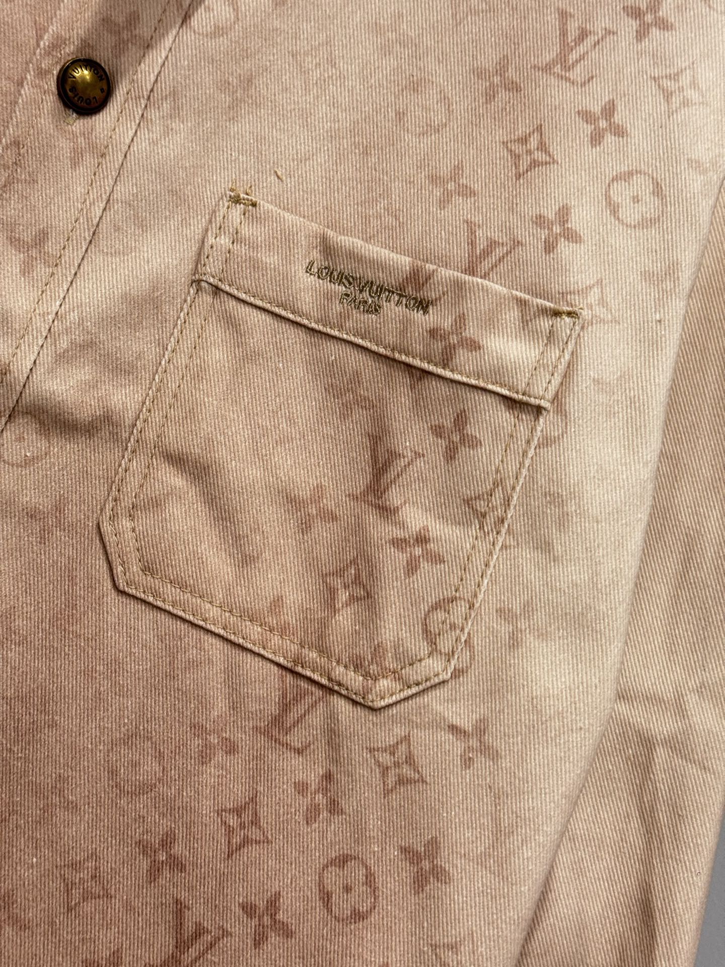 Louis Vuitton LV 26SS新品驼色老花牛仔外套