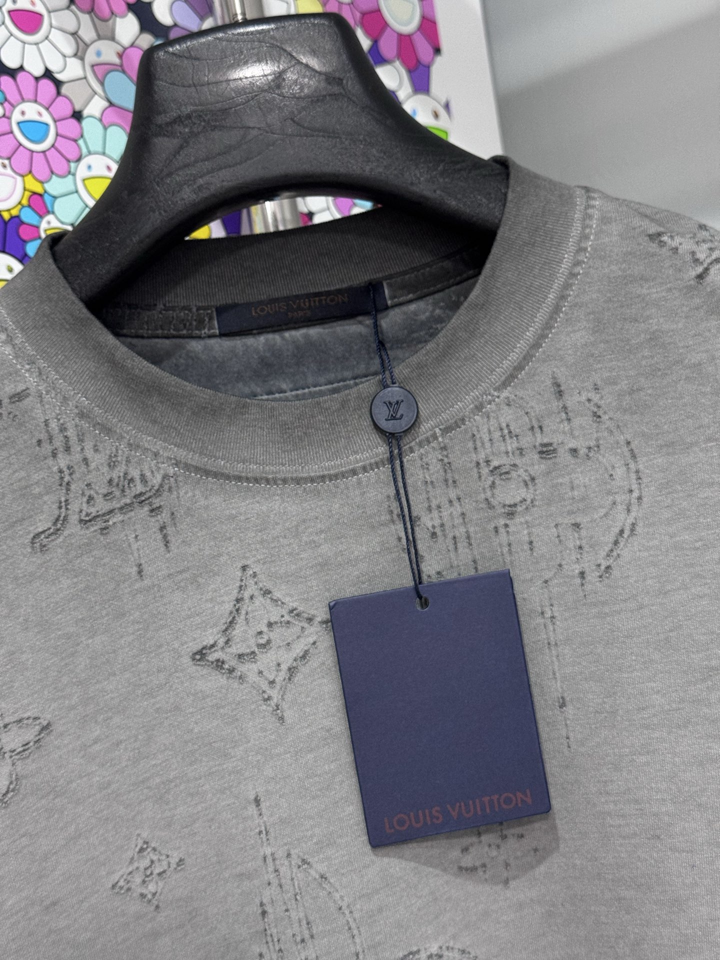 Louis Vuitton LV 26SS早春logo烧花提花短袖