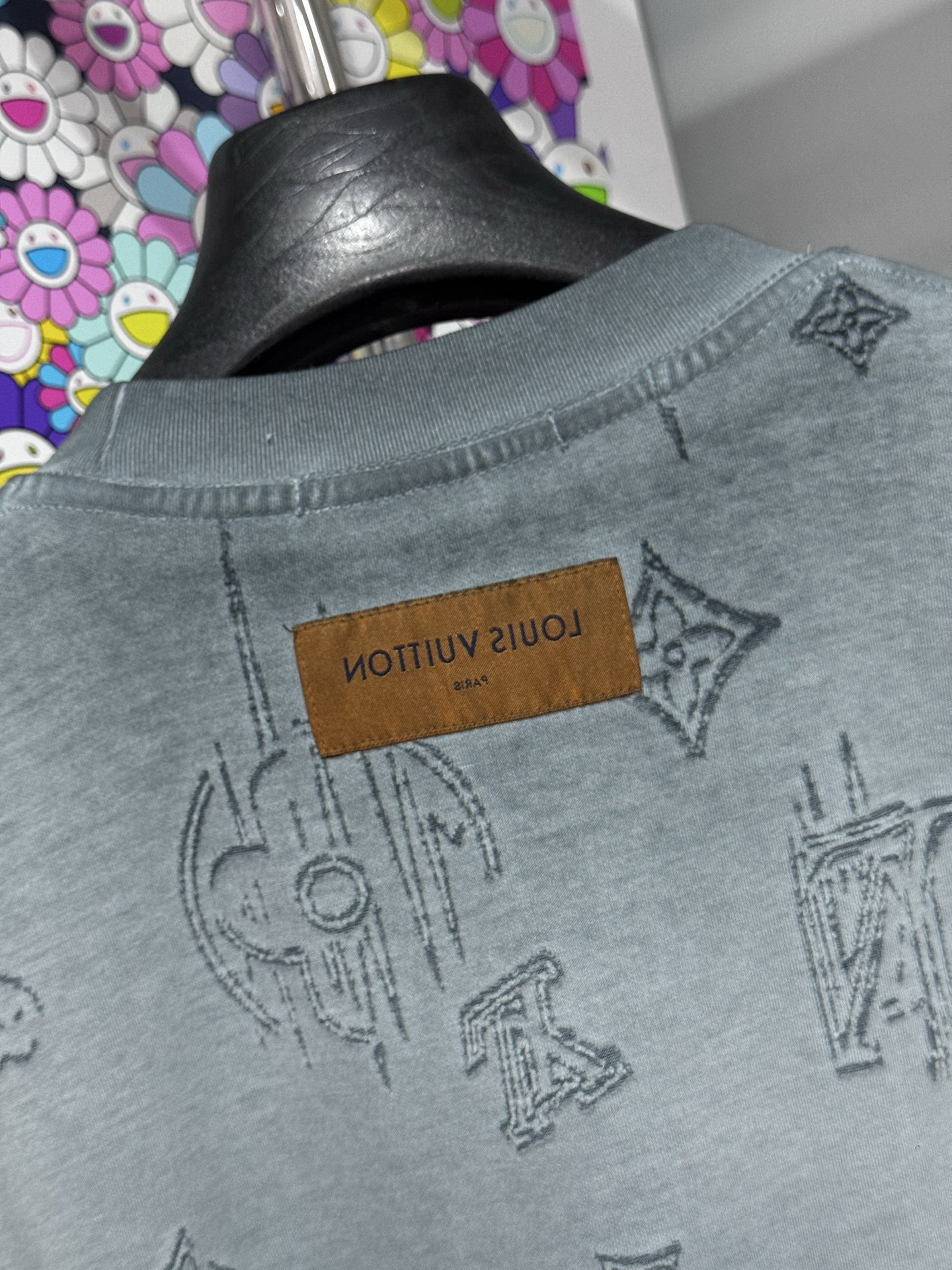 Louis Vuitton LV 26SS早春logo烧花提花短袖