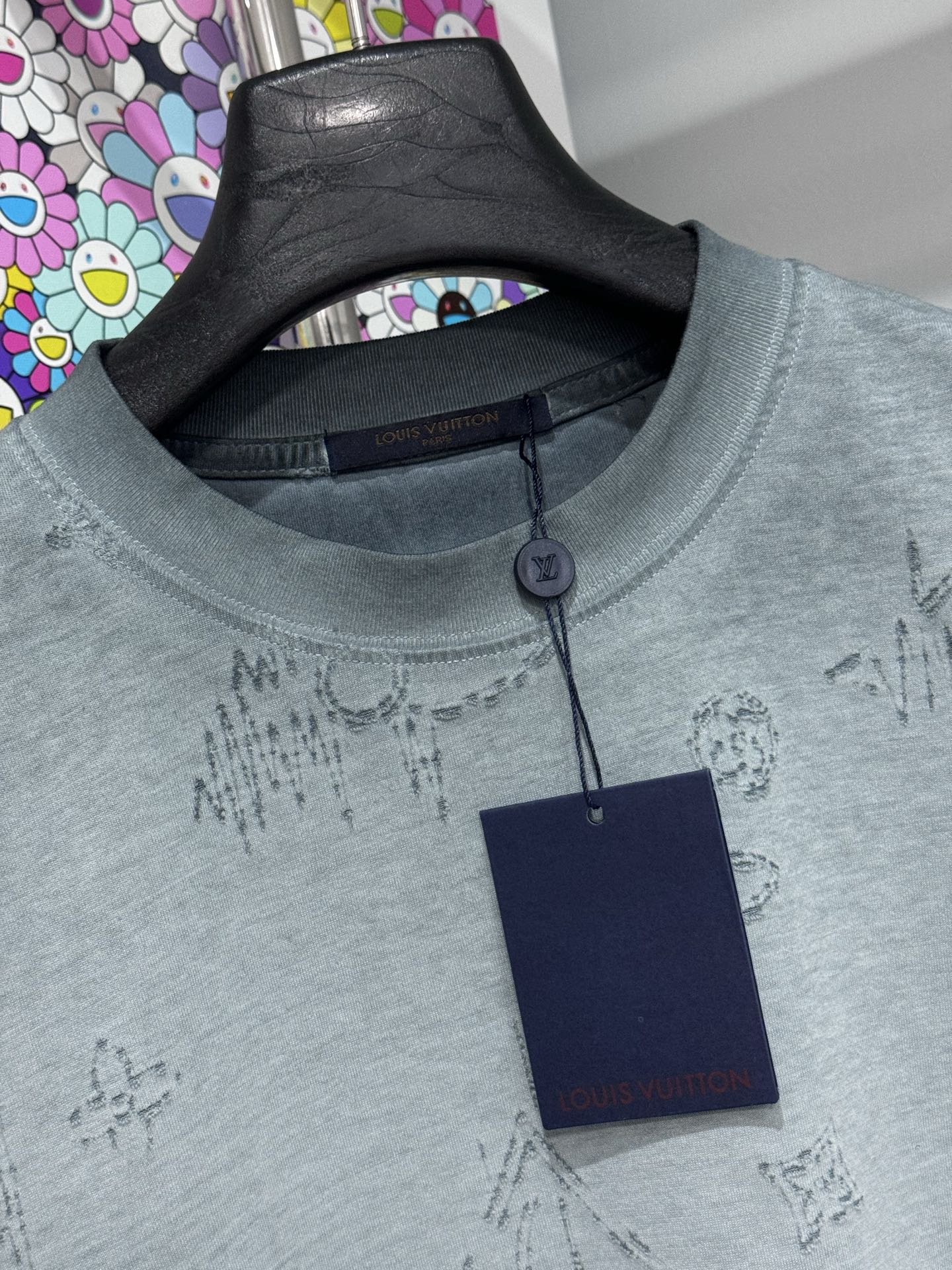 Louis Vuitton LV 26SS早春logo烧花提花短袖