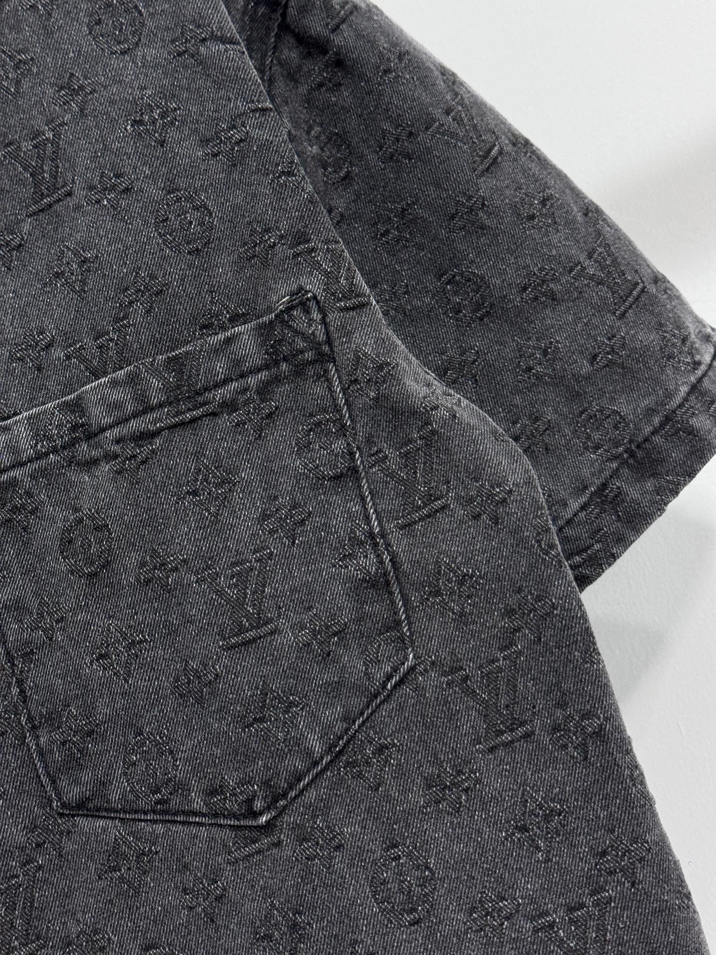 Louis Vuitton LV 26SS暗纹满印提花牛仔衬衫