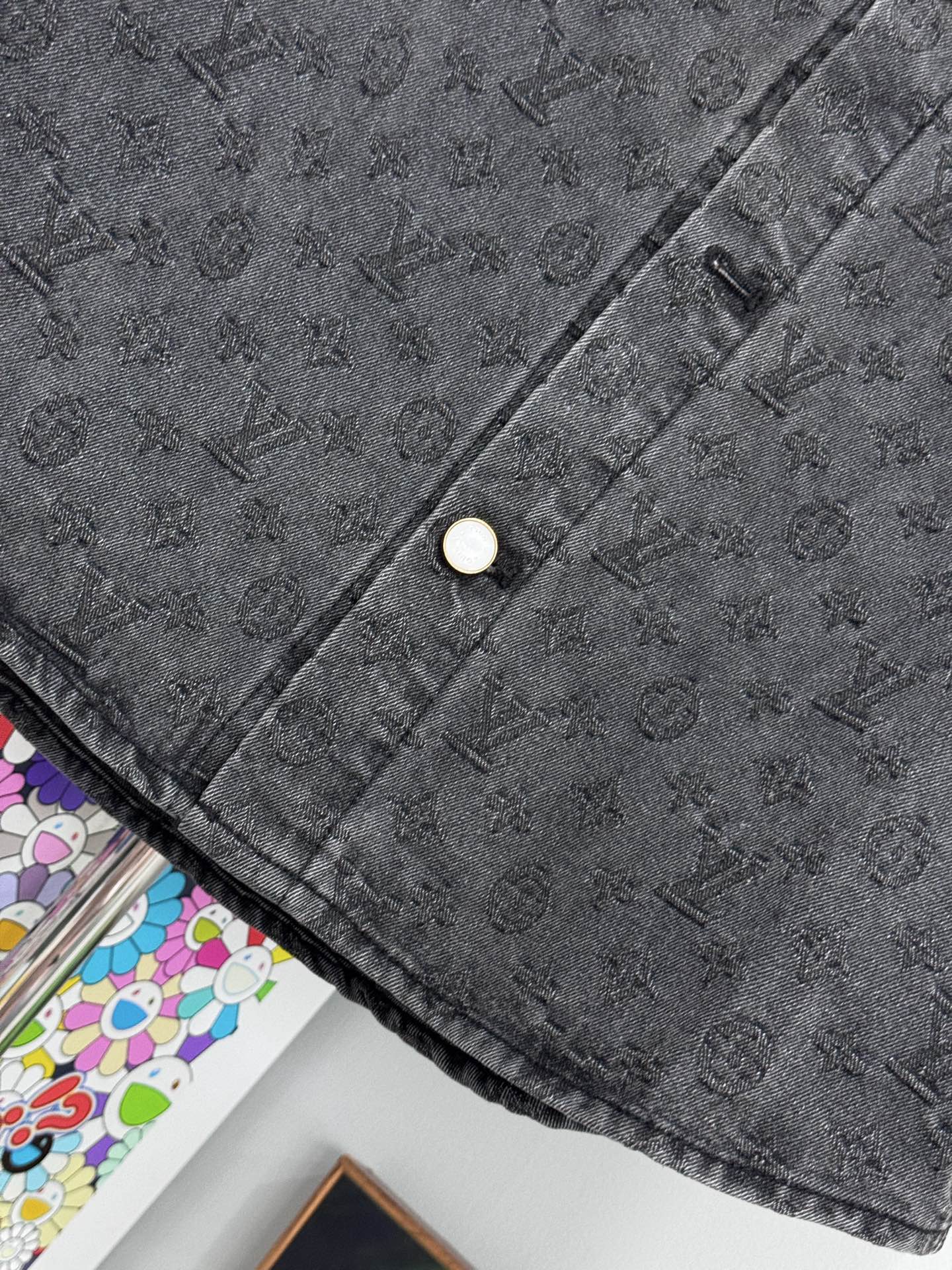 Louis Vuitton LV 26SS暗纹满印提花牛仔衬衫