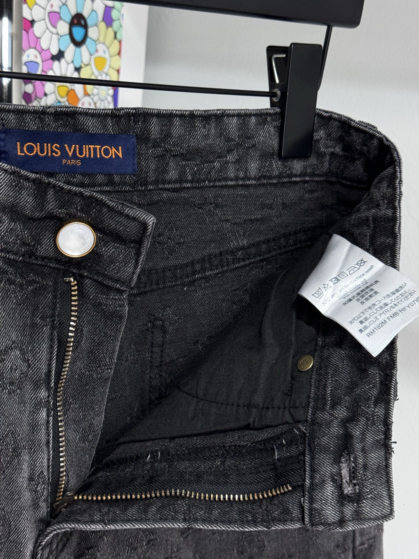 Louis Vuitton LV26SS暗纹老花提花牛仔短裤