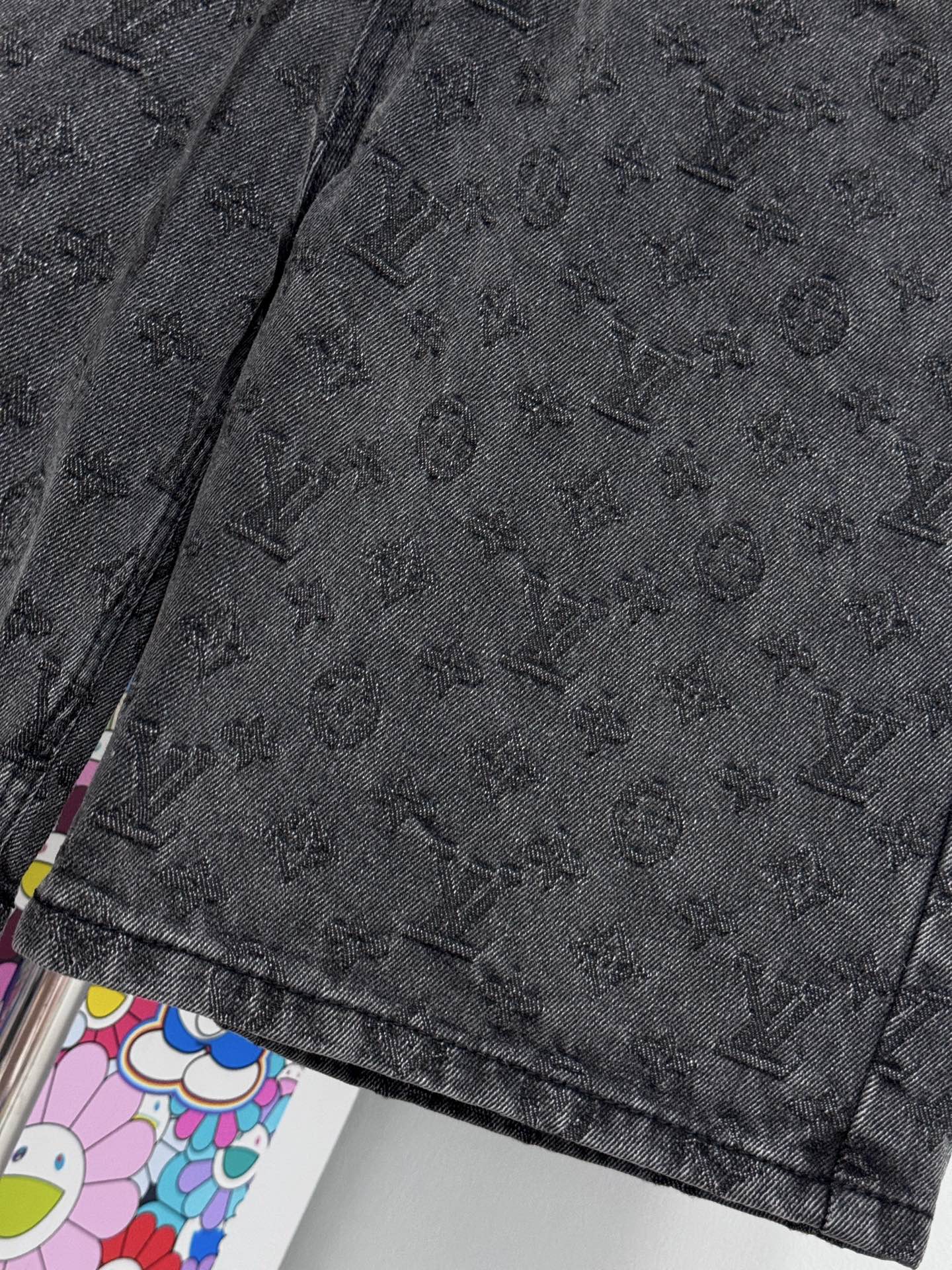 Louis Vuitton LV26SS暗纹老花提花牛仔短裤