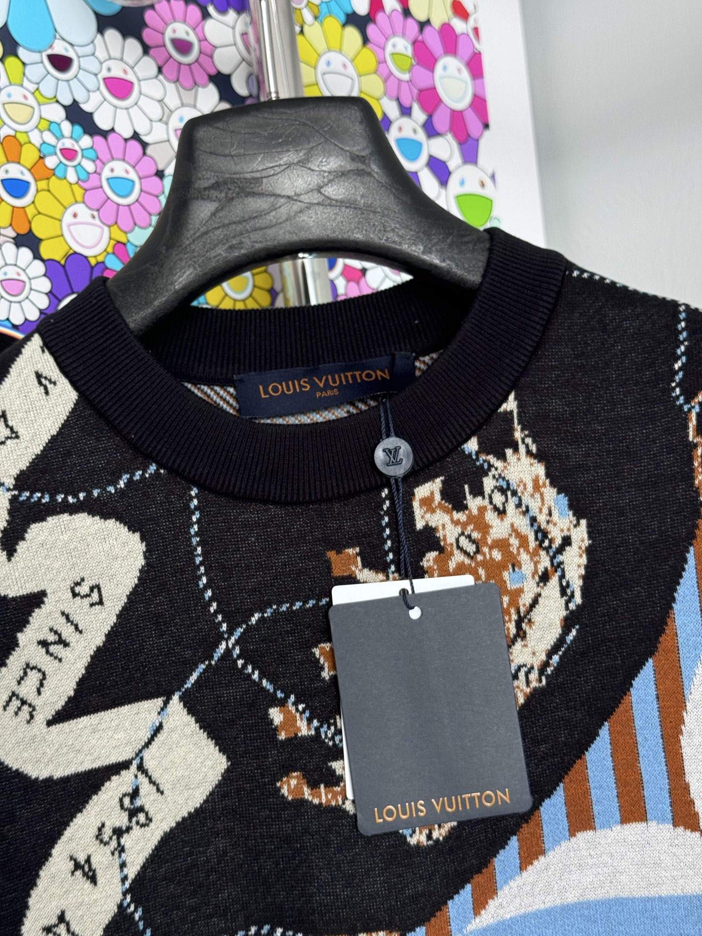 Louis Vuitton LV 航海地图提花针织短袖