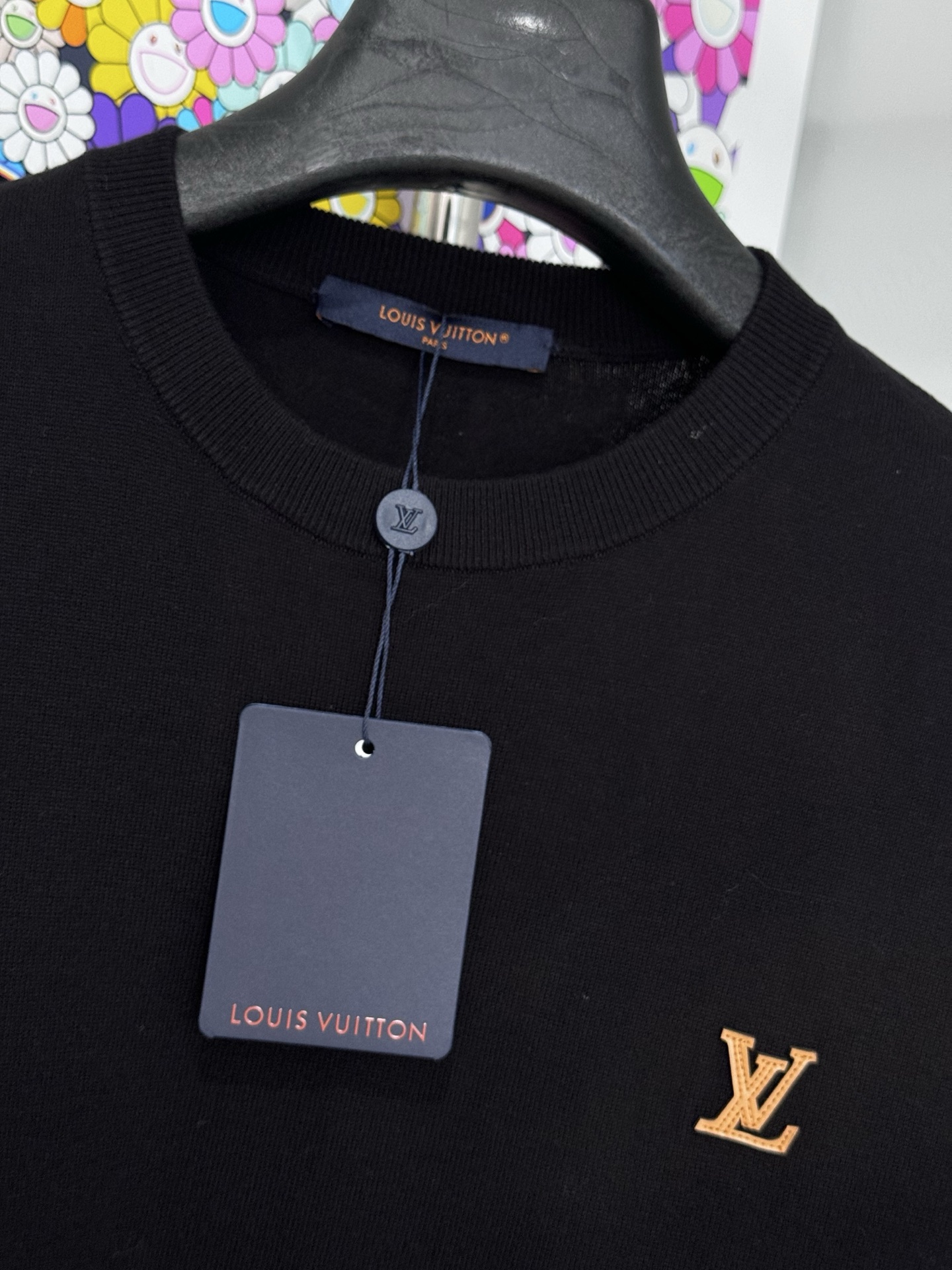 Louis Vuitton LV 字母皮牌针织圆领短袖