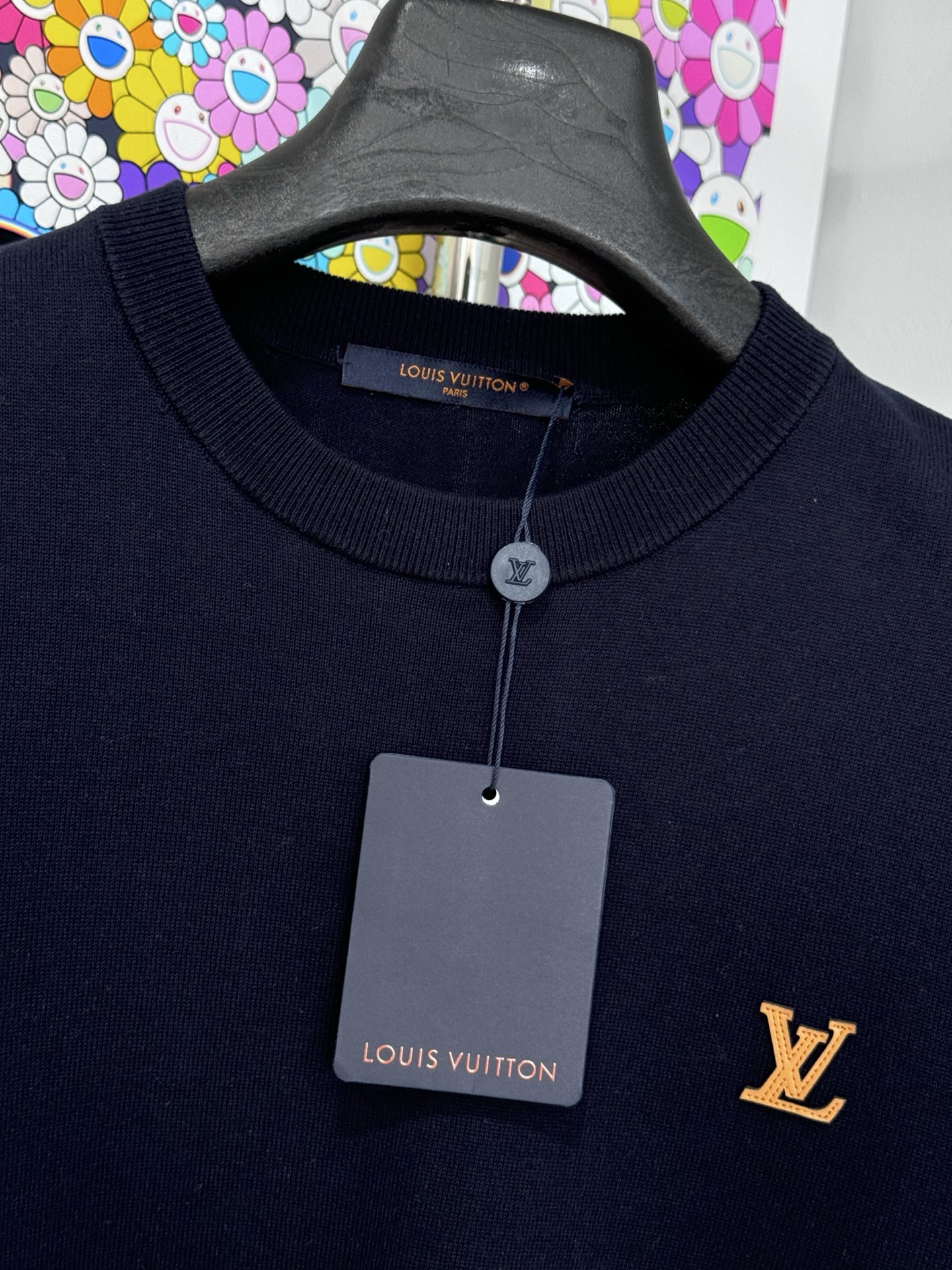 Louis Vuitton LV 字母皮牌针织圆领短袖