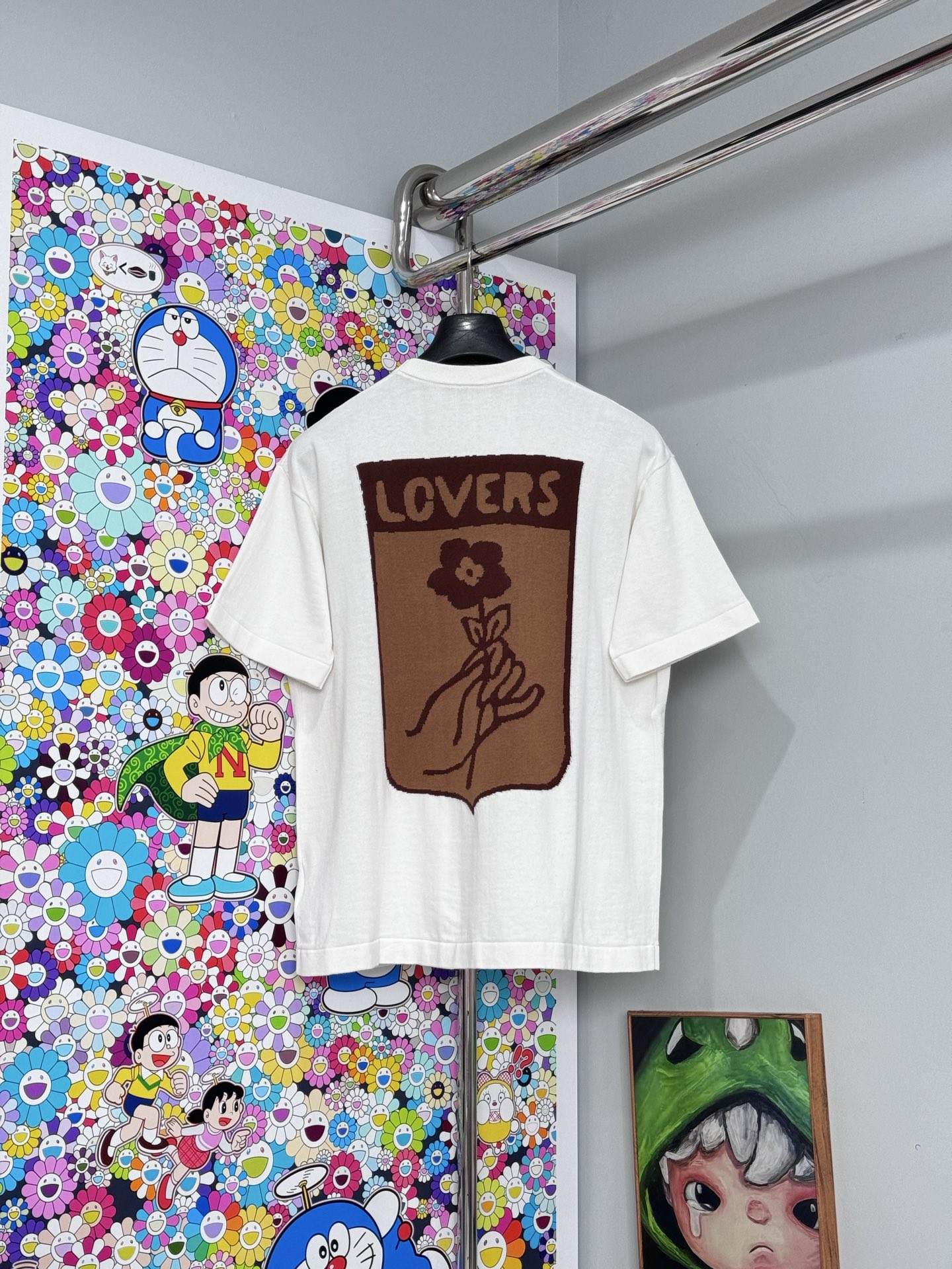 Louis Vuitton LV 26SS菲董联名花朵针织短袖
