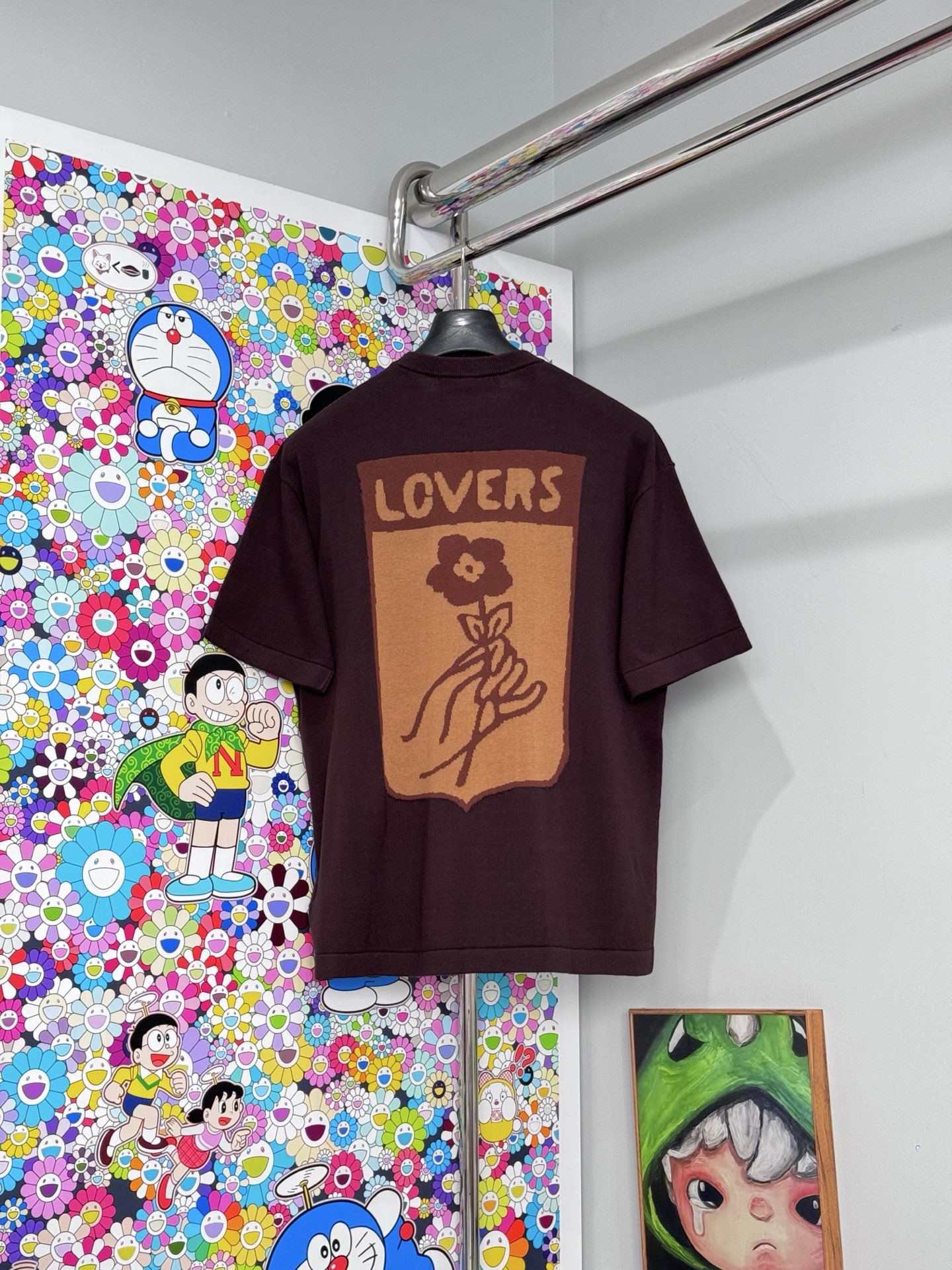 Louis Vuitton LV 26SS菲董联名花朵针织短袖