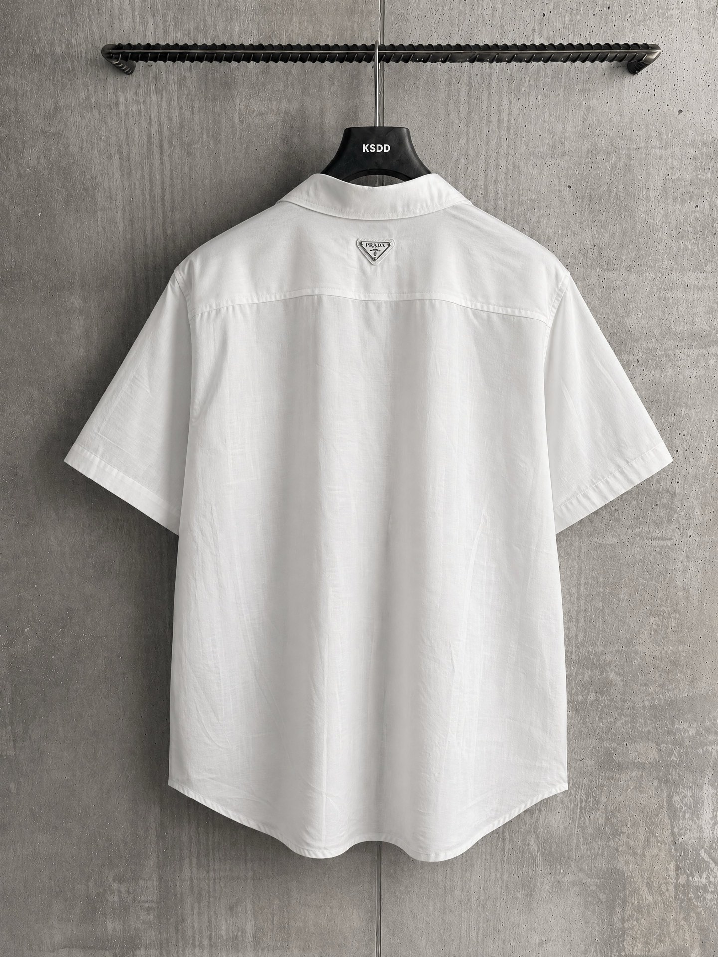 Prada pra亚麻套装短袖衬衫